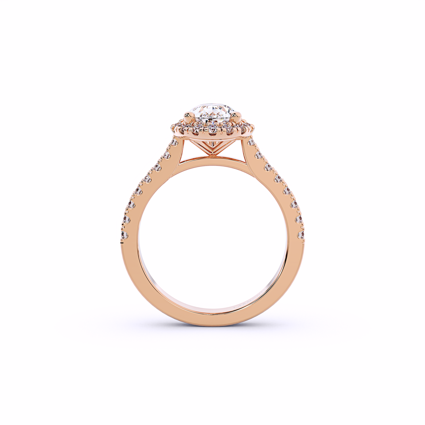 DAWN Pear Shape Halo Engagement Ring