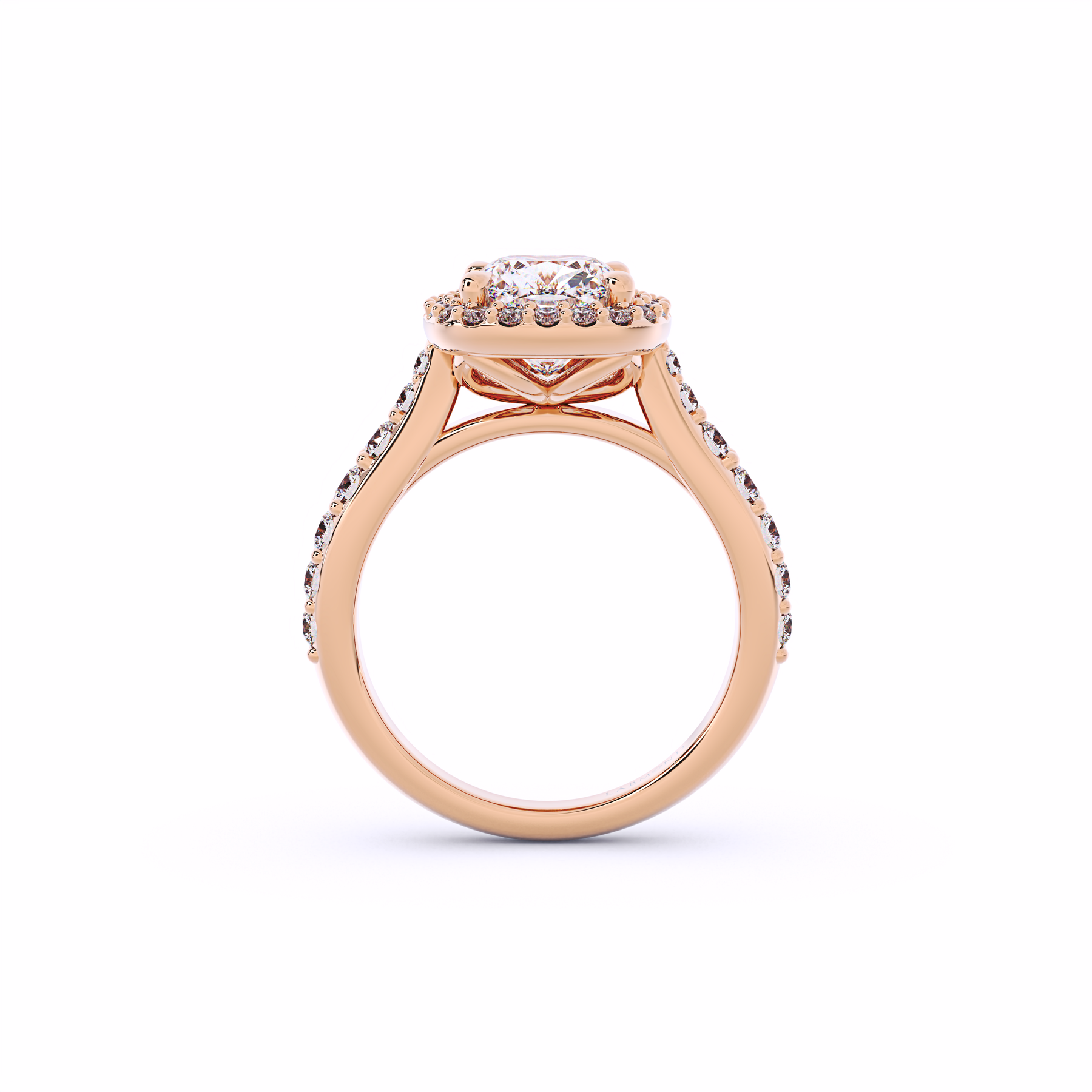 DESTINY Cushion Cut Comfort Halo Engagement Ring