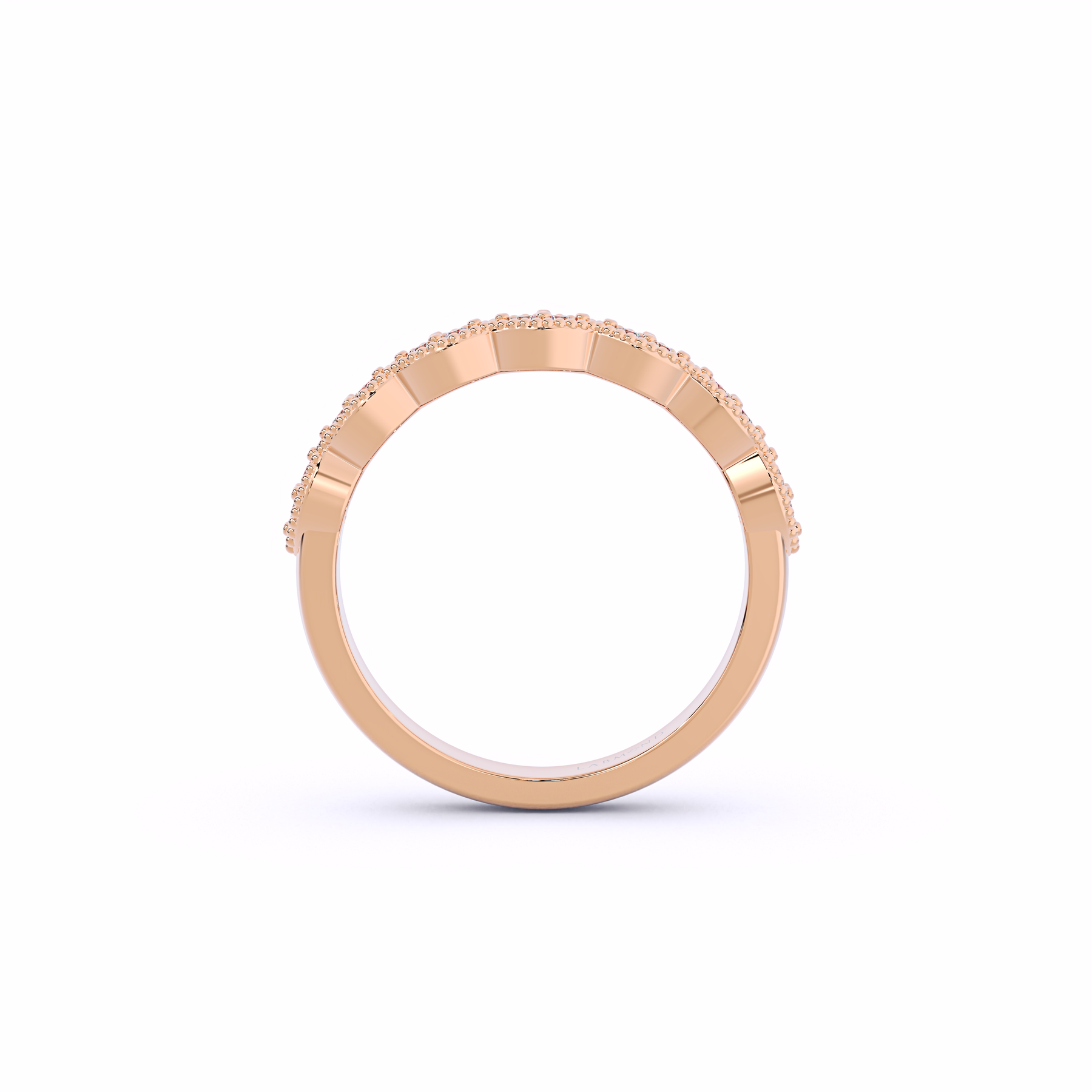 FANTASIA Marquise Shank Half Eternity Wedding Band