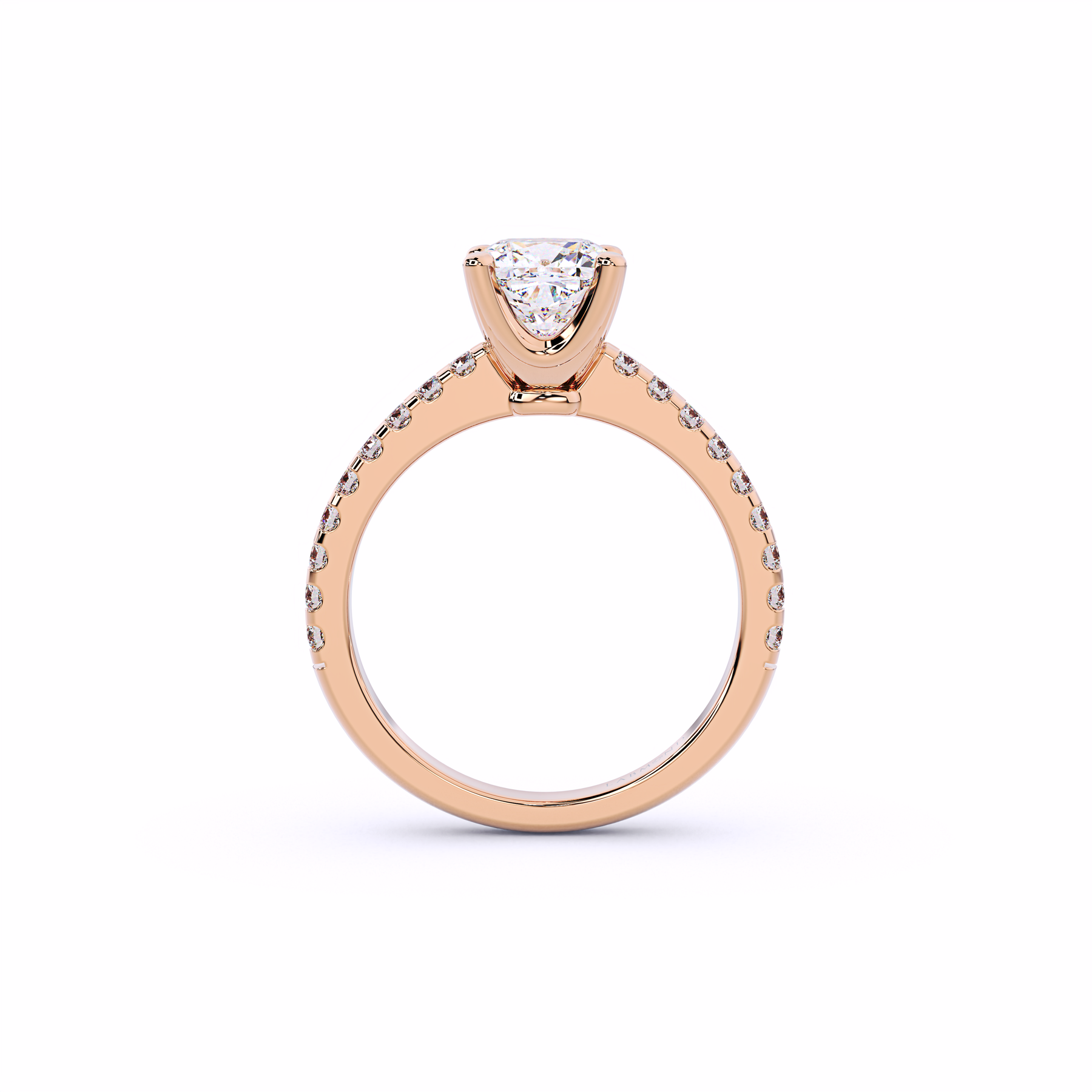 FOREVER YOUNG Cushion Solitaire Diamond Engagement Ring