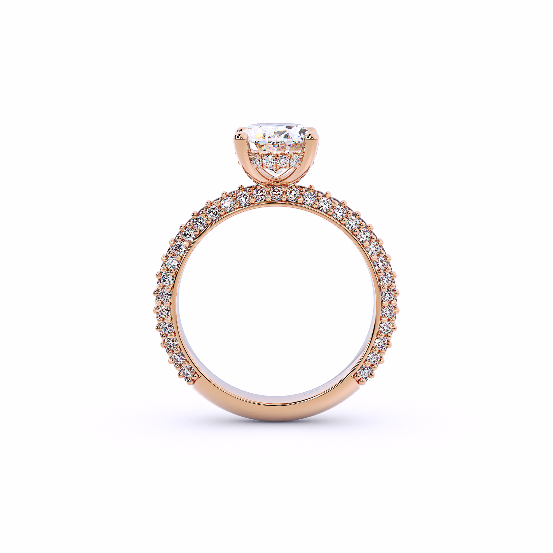 MANGUSTA Oval Solitaire Diamond Engagement Ring