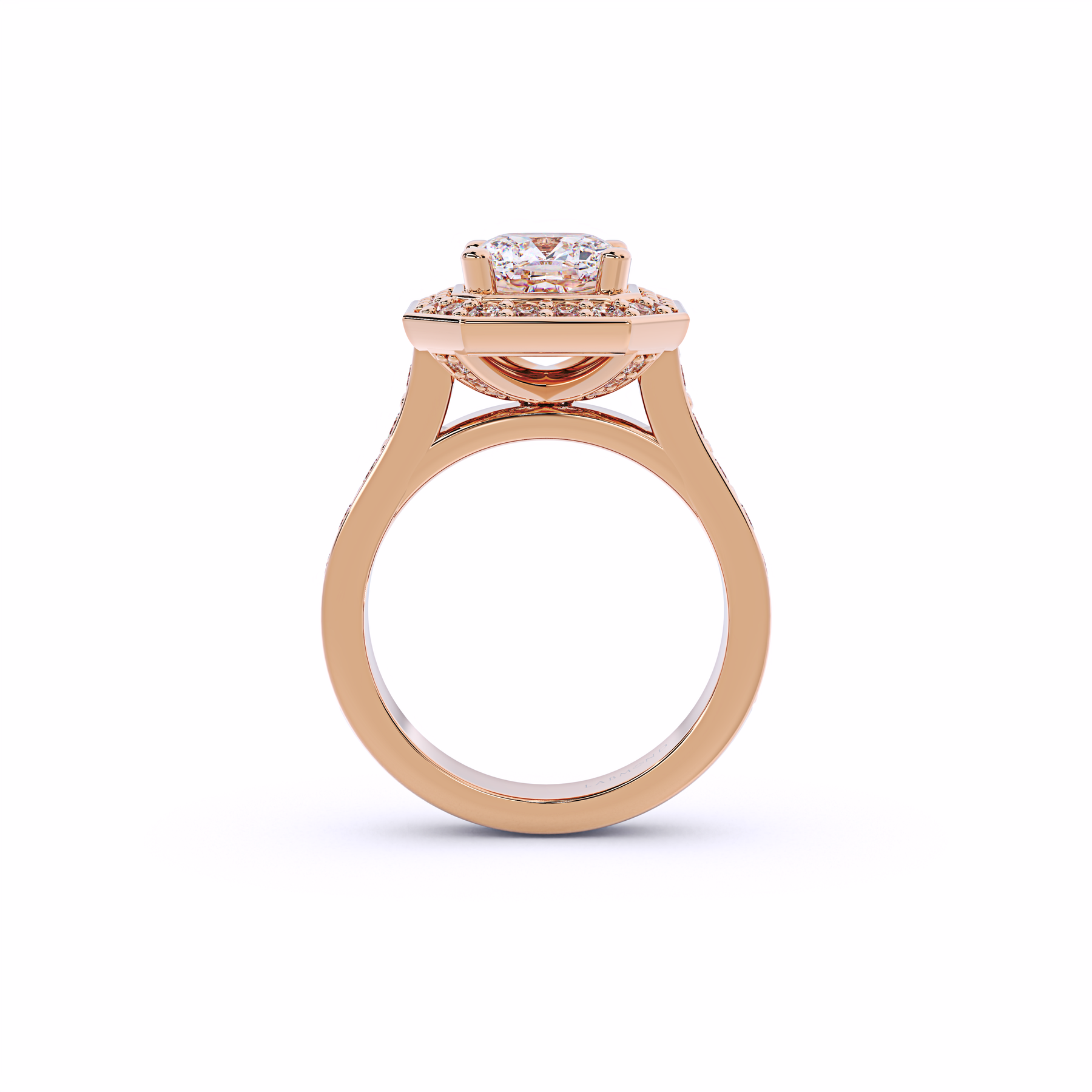 OCTAVE Cushion Comfort Halo Engagement Ring