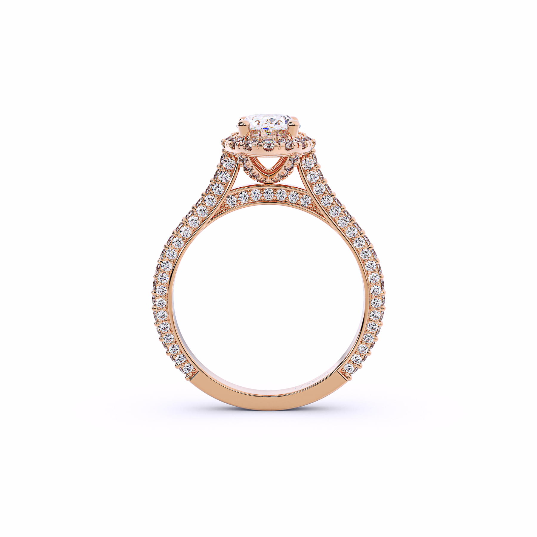 ODYSSEY Oval Halo Engagement Ring