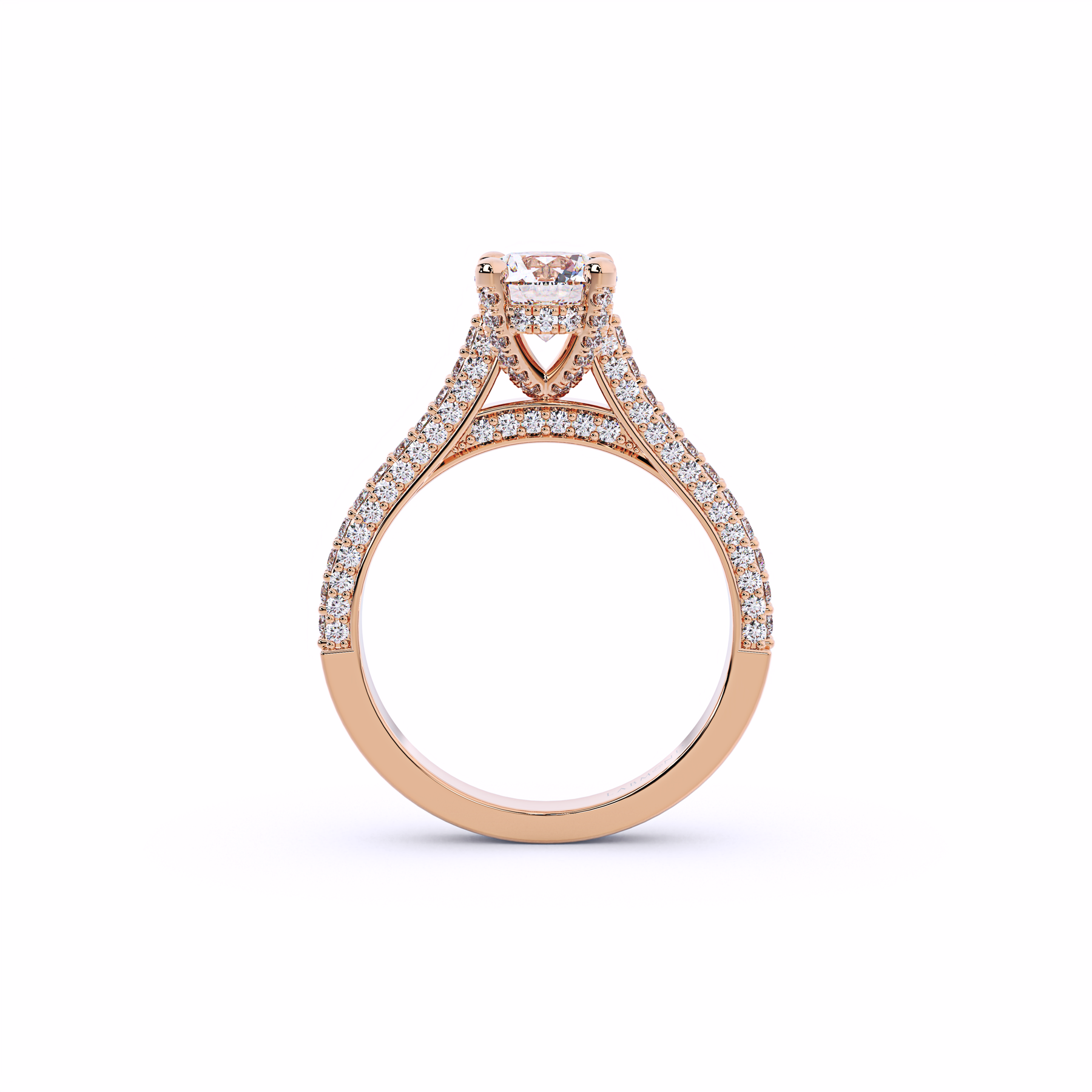 ODYSSEY Round with Under Halo Lab-Grown Diamond Ring