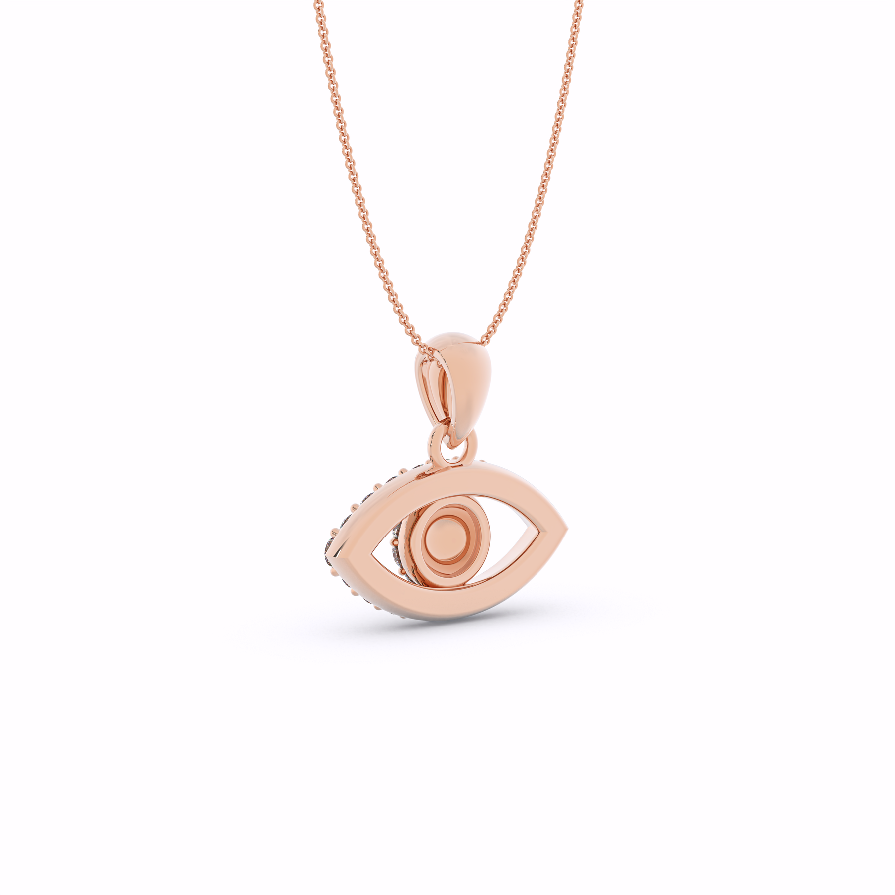 Sparkling Diamond Eye Pendant