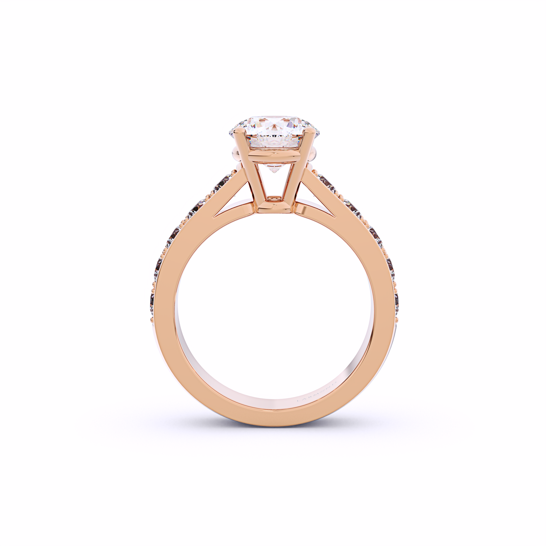 SYMPHONY Round Cut Side-Stone Engagement Ring