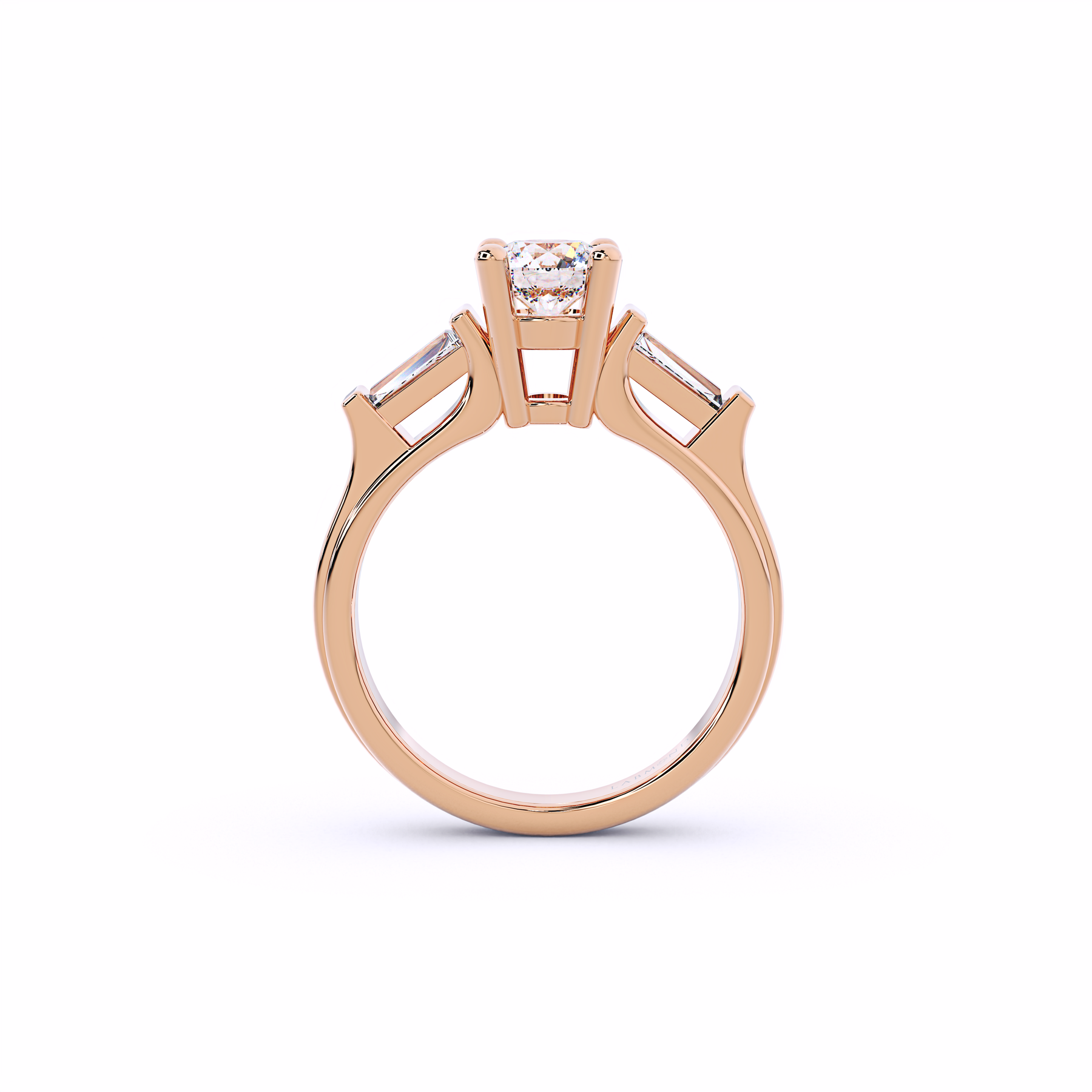 ALLURE Tapered Baguette Curved Engagement Ring