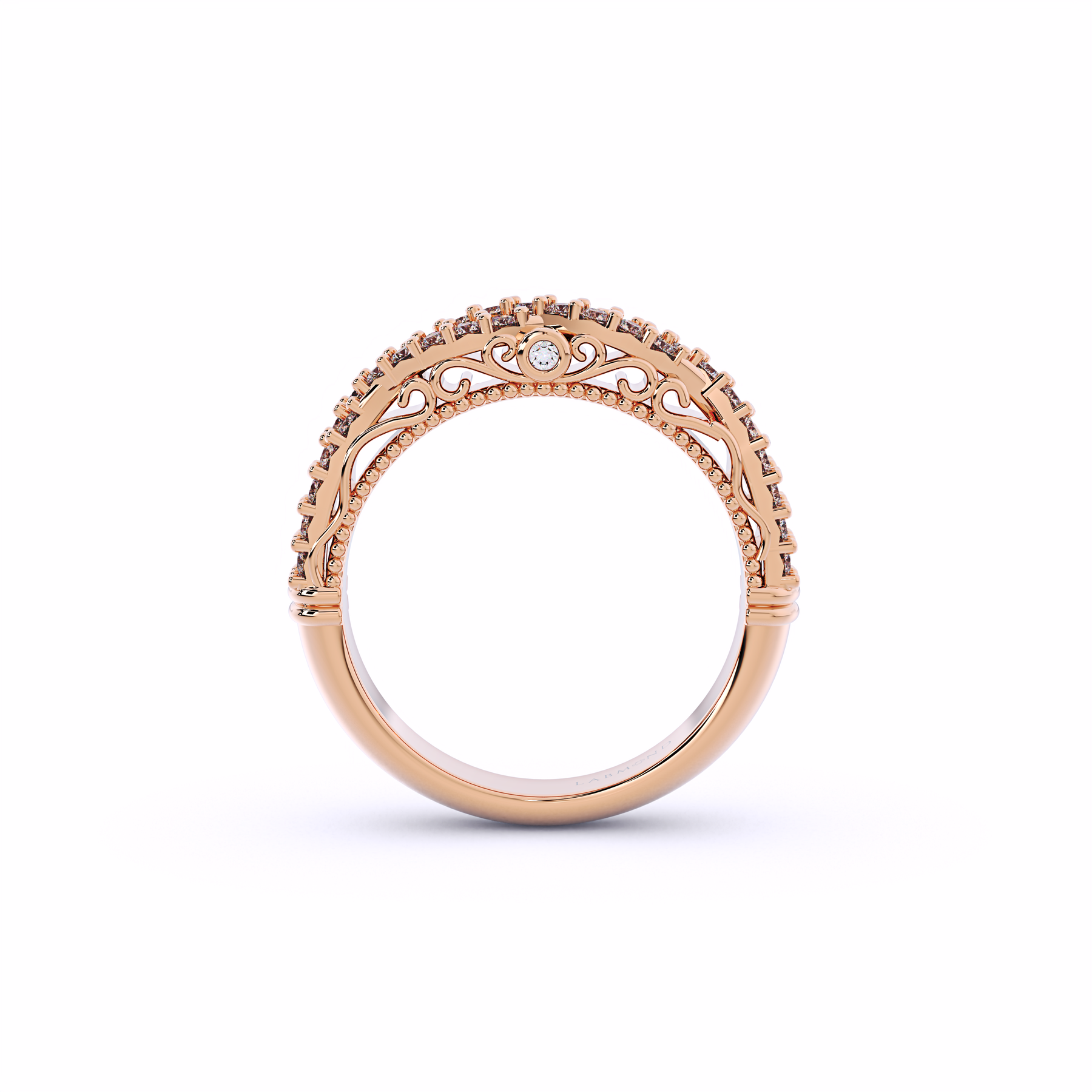 VALENCIA Vintage-Inspired Diamond Matching Band