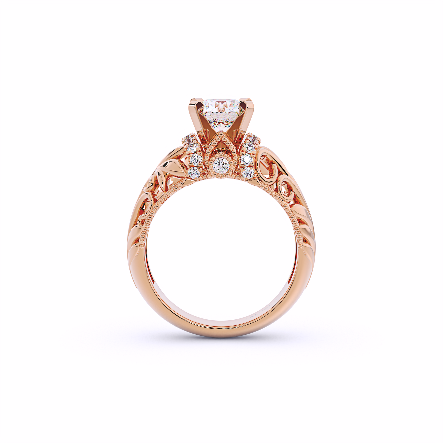 VINTAGE Flora Diamond Engagement Ring
