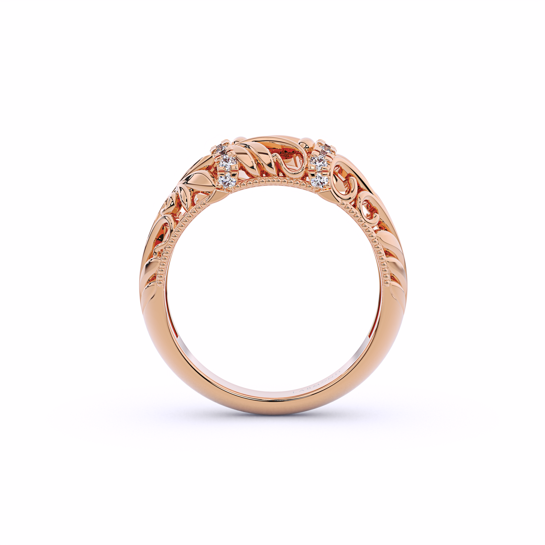 VINTAGE Flora Diamond Matching Band