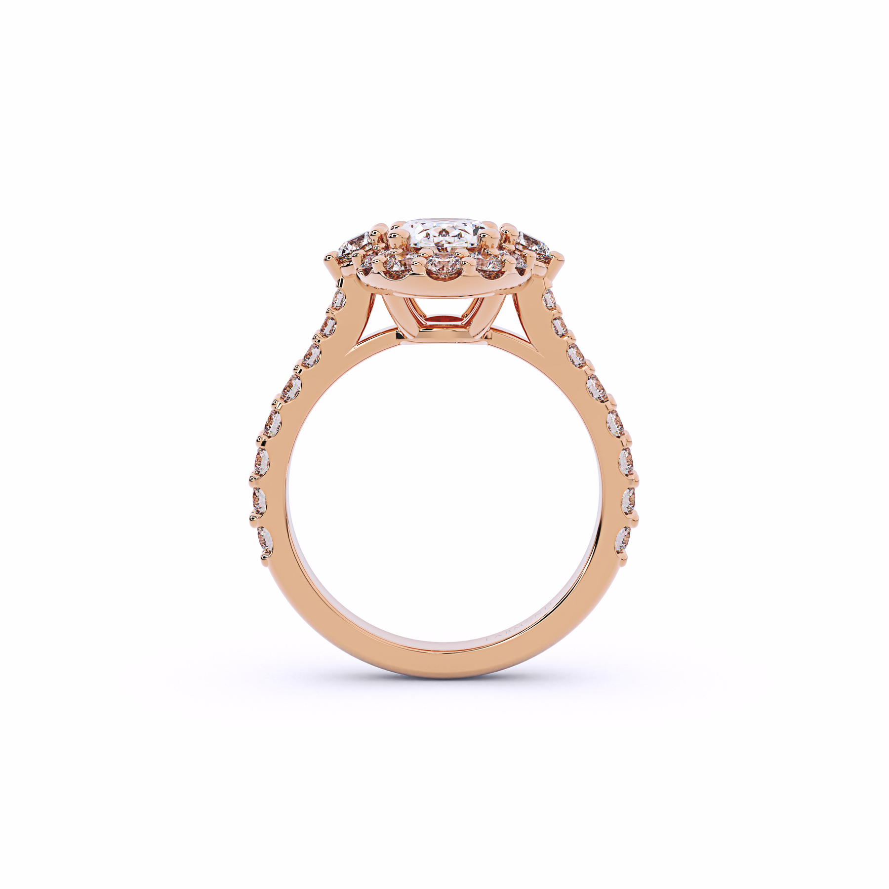 WONDER Oval Diamond Three Stone Engagement Ring