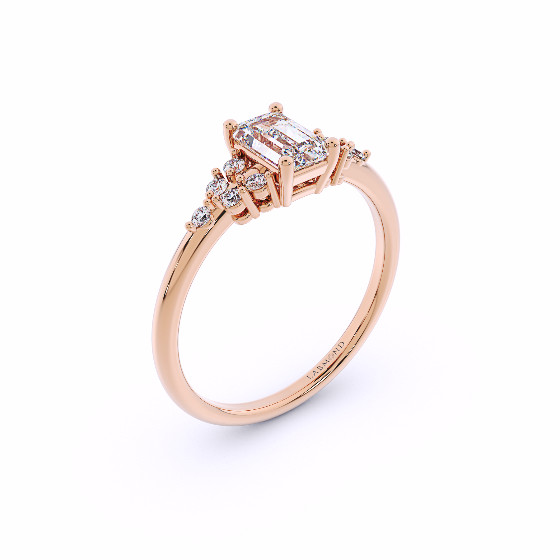 MEMENTO Vintage Emerald Engagement Ring