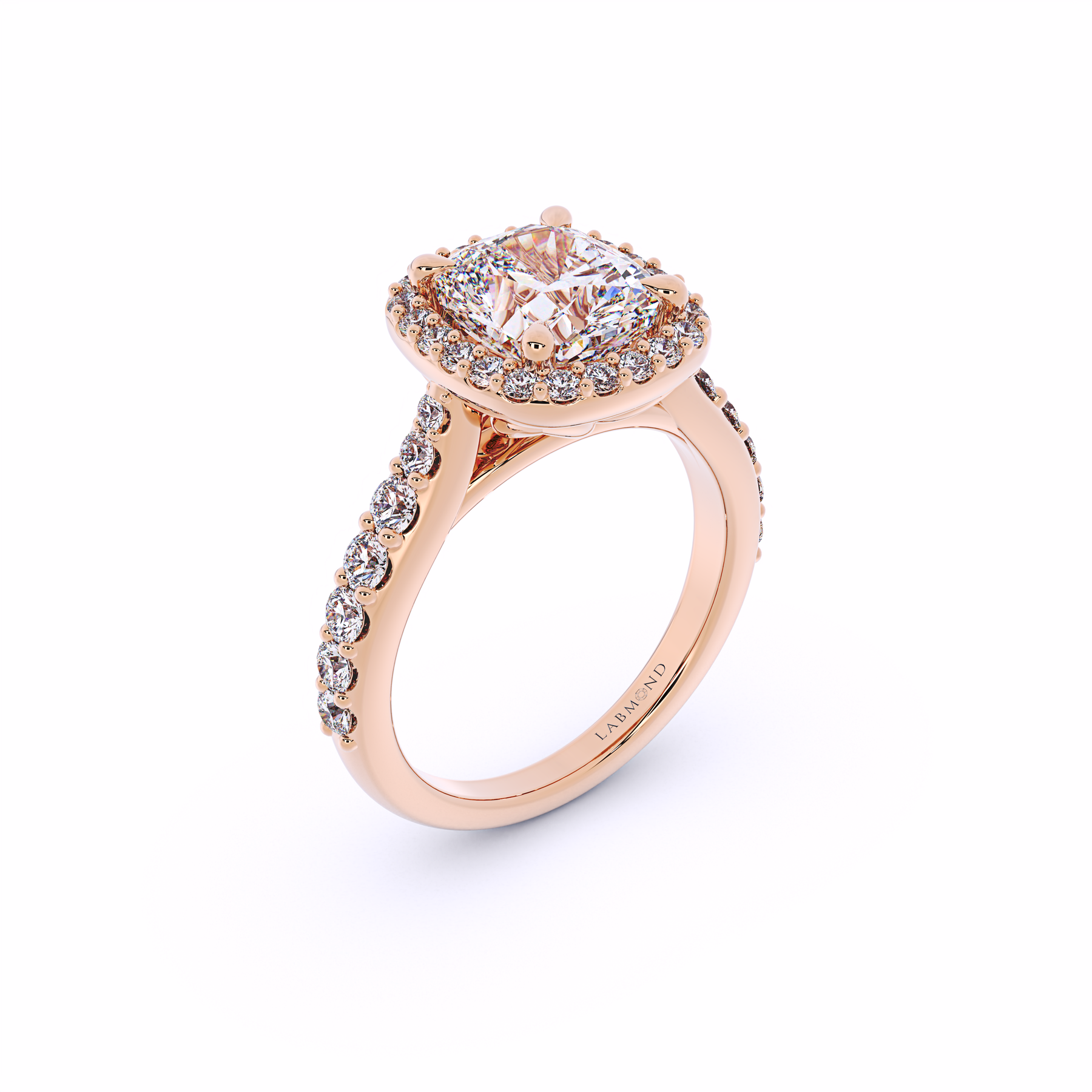 DESTINY Cushion Cut Comfort Halo Engagement Ring
