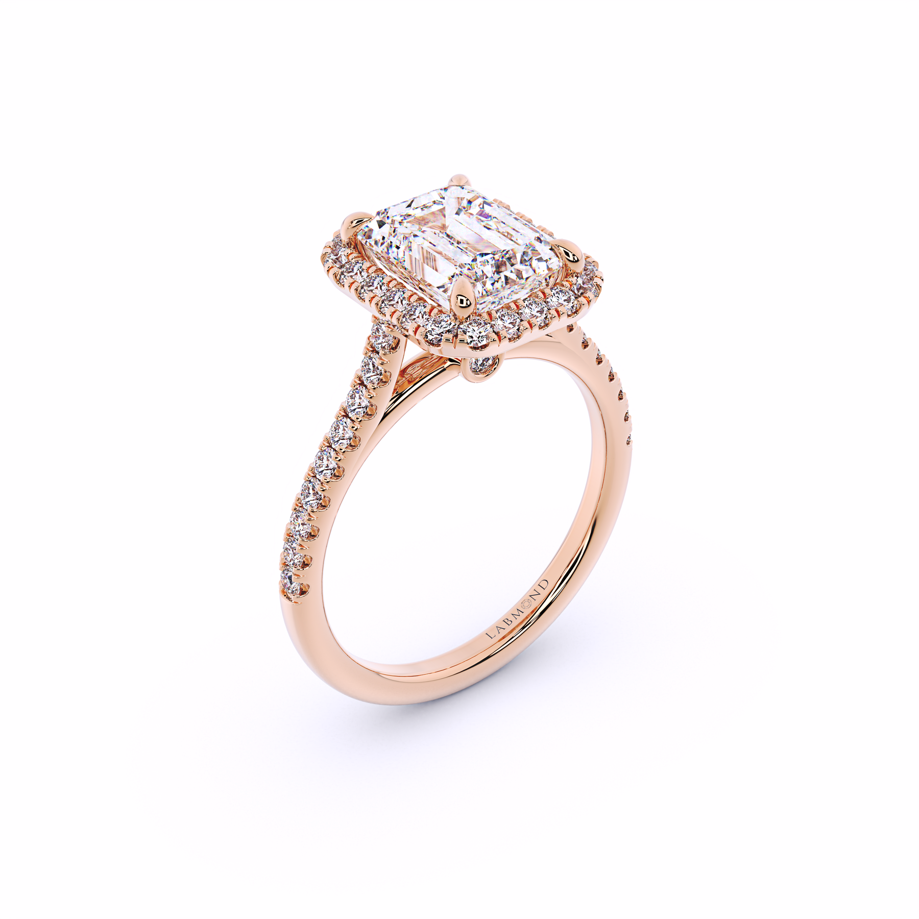 ELEMENT Emerald Halo Engagement Rings