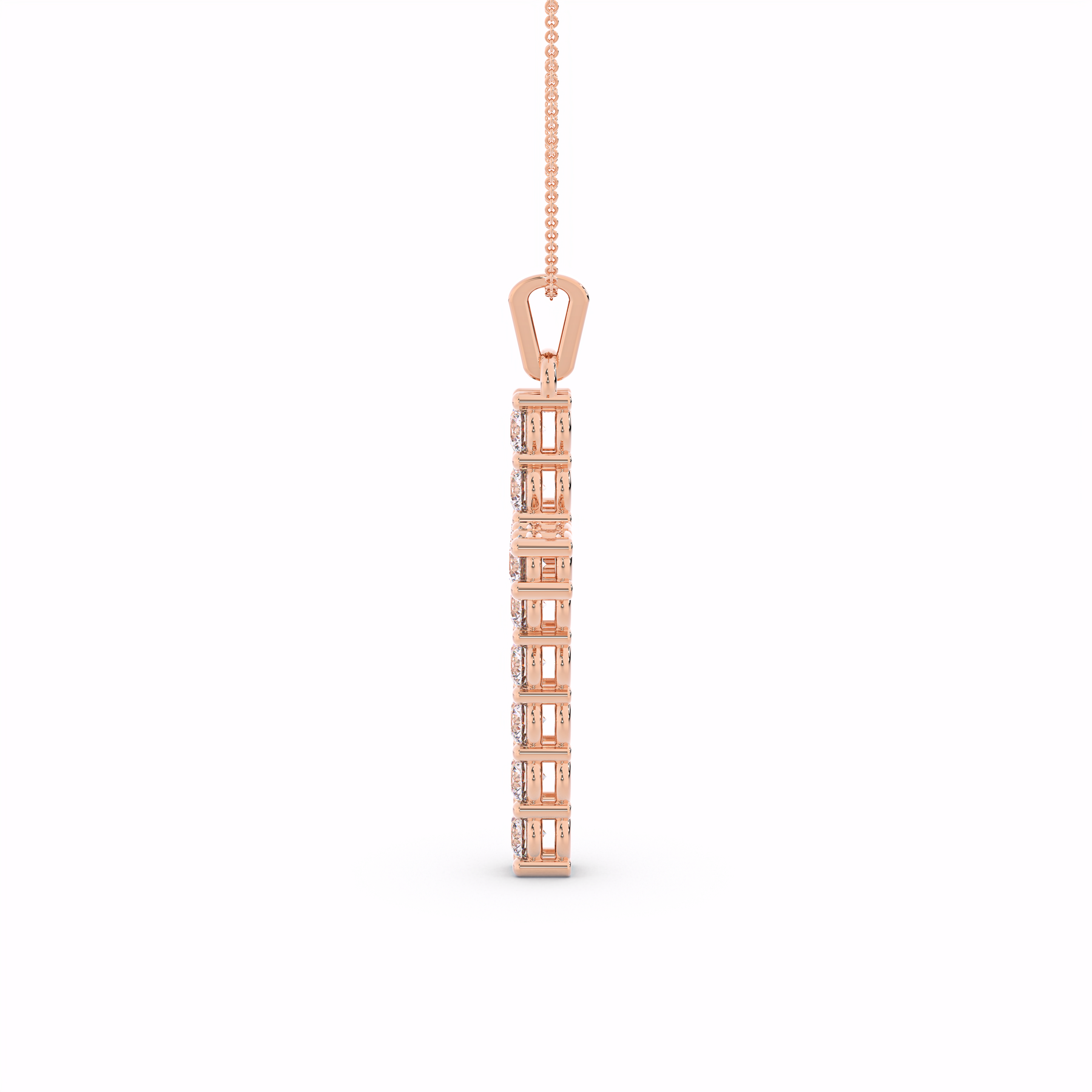 The Trace Diamond Cross Necklace