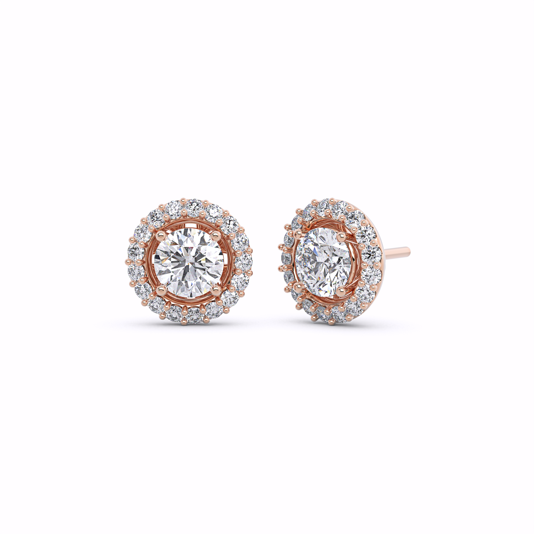 LUMINA Halo Lab-Grown Diamond Stud Earrings