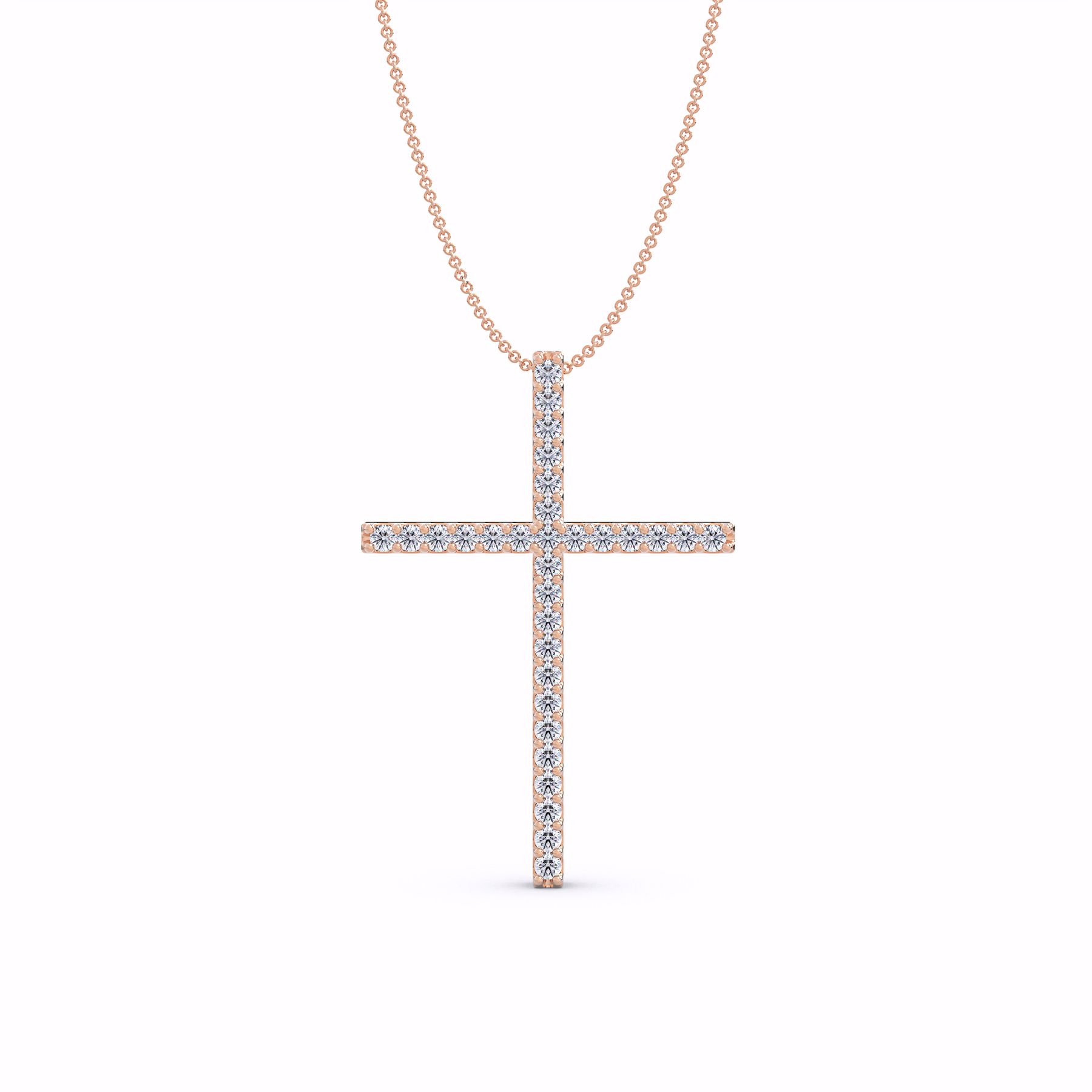 The Aurora Diamond Cross Pendant Necklace