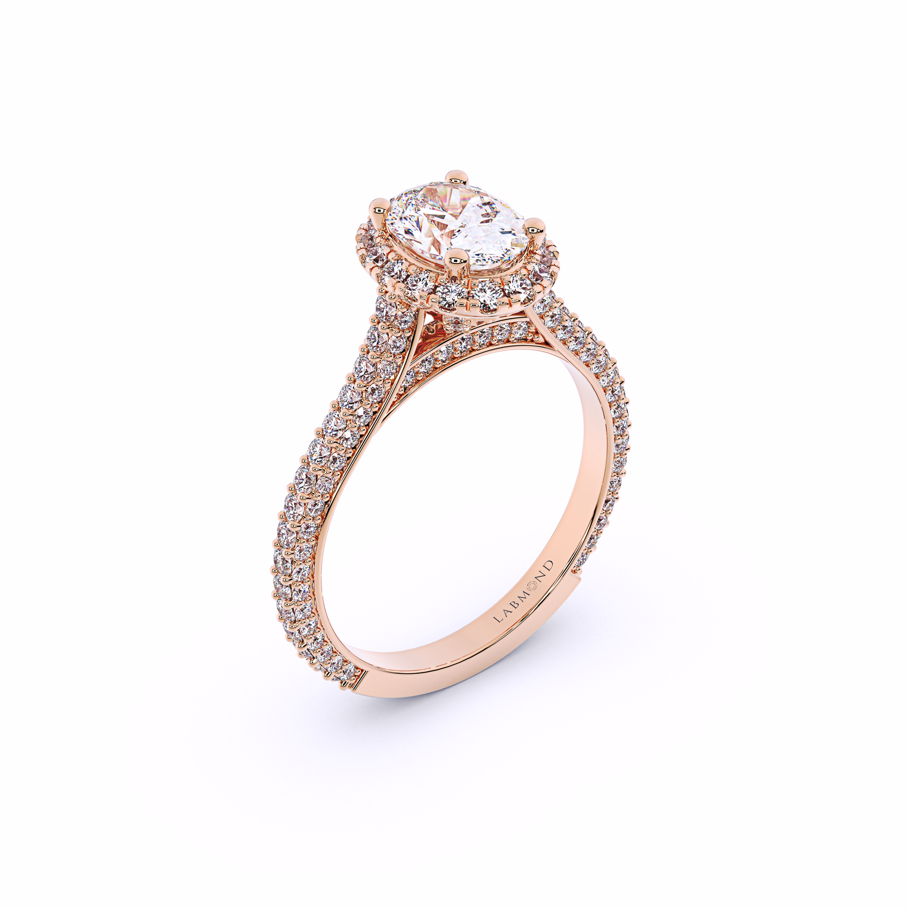 ODYSSEY Oval Halo Engagement Ring