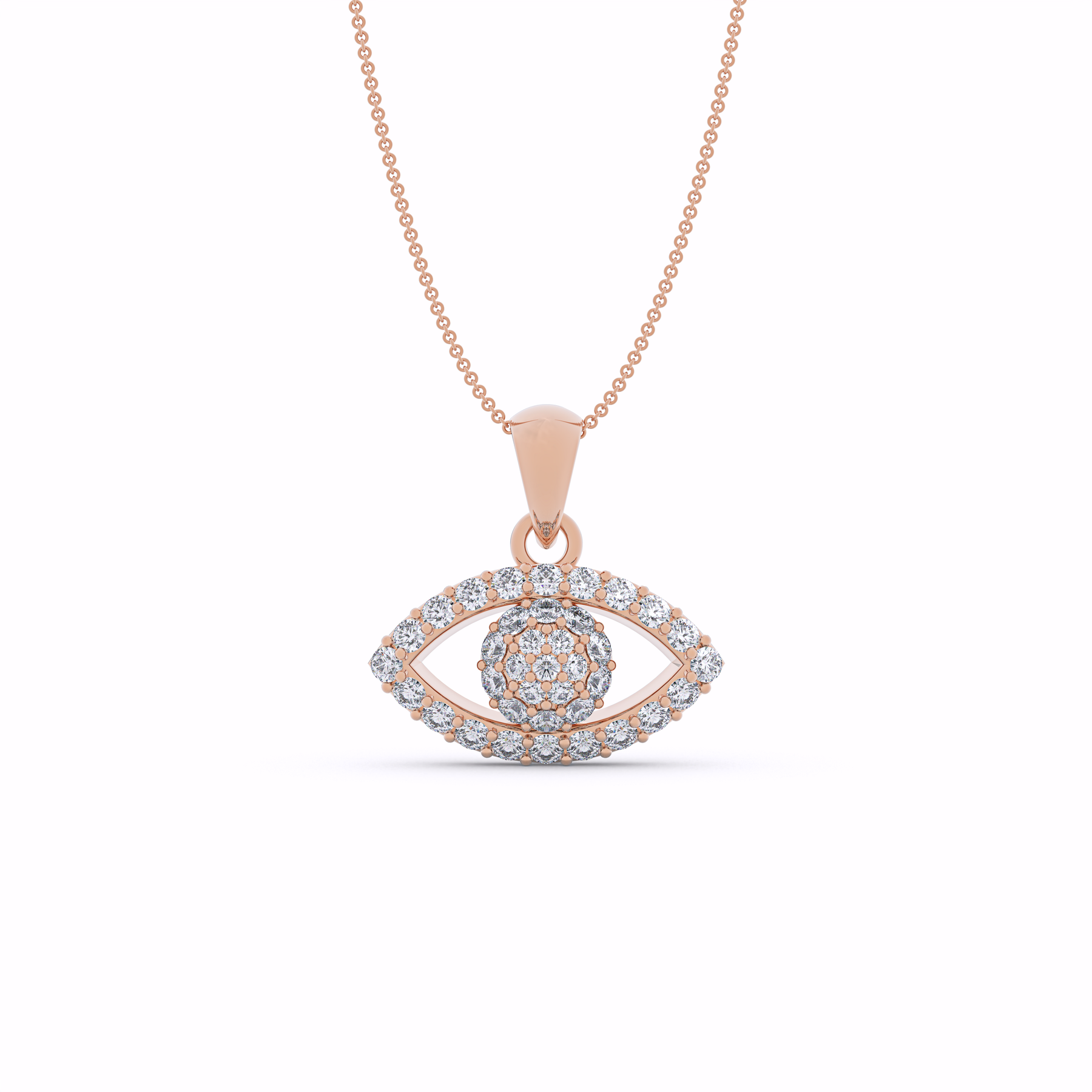 Sparkling Diamond Eye Pendant