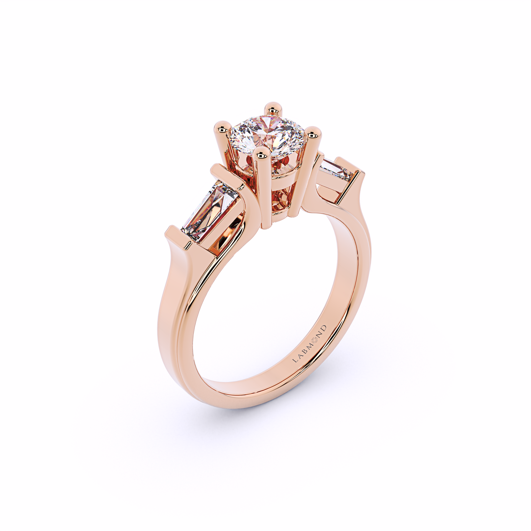 ALLURE Tapered Baguette Curved Engagement Ring