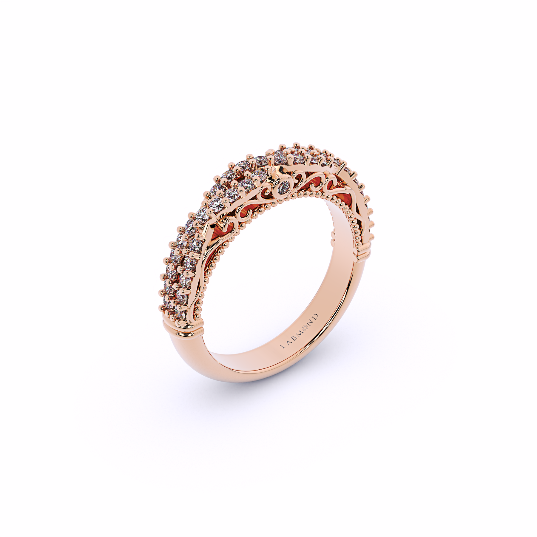 VALENCIA Vintage-Inspired Diamond Matching Band