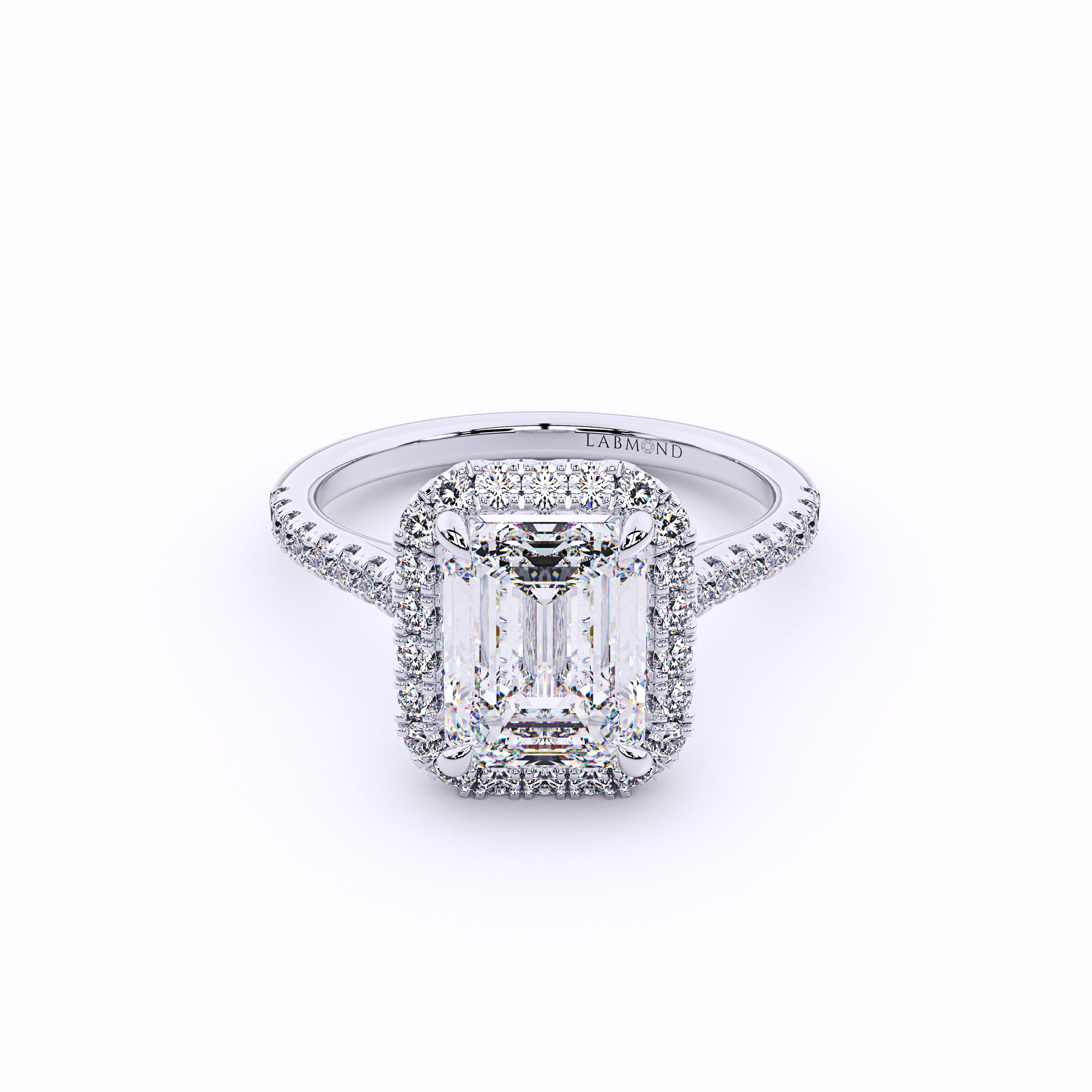 ELEMENT Emerald Halo Engagement Rings