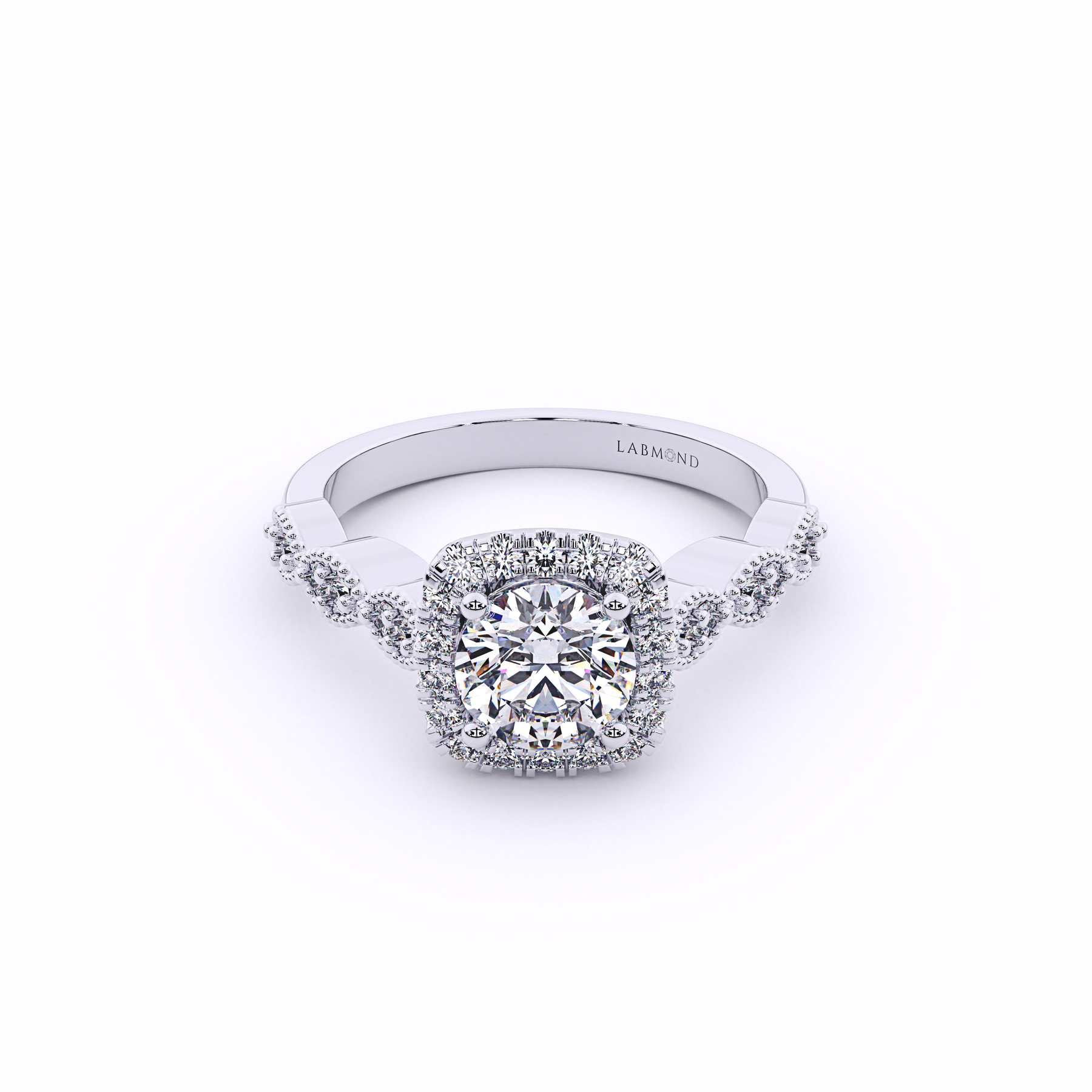 FANTASIA  Marquise Shank Halo Ring