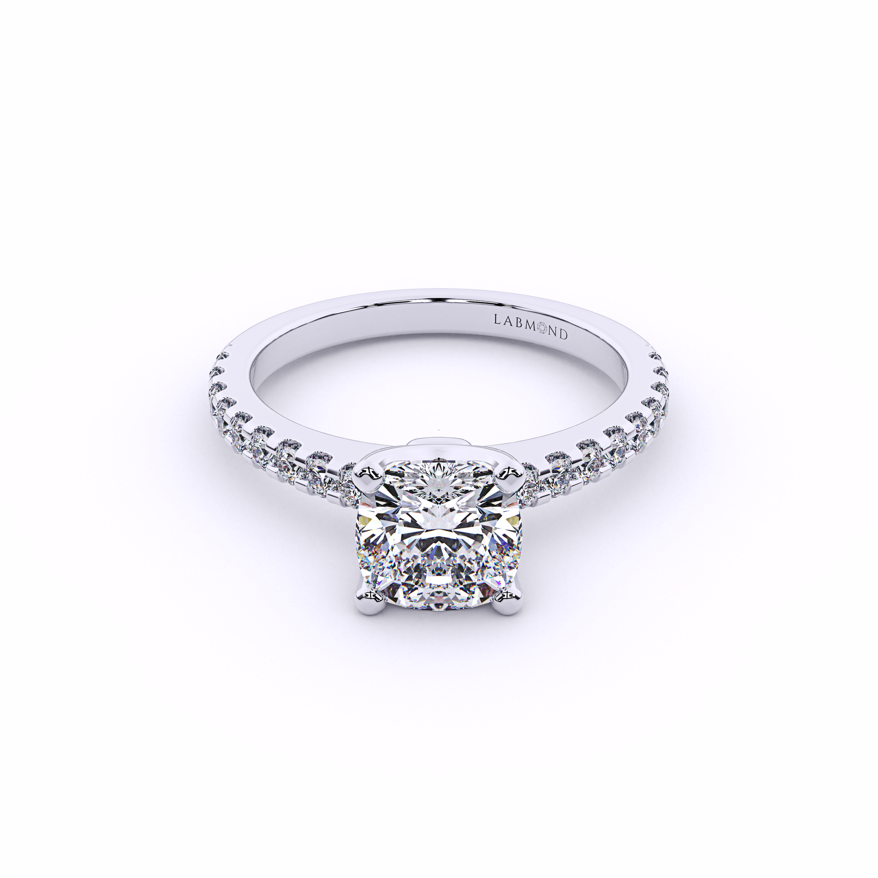FOREVER YOUNG Cushion Solitaire Diamond Engagement Ring