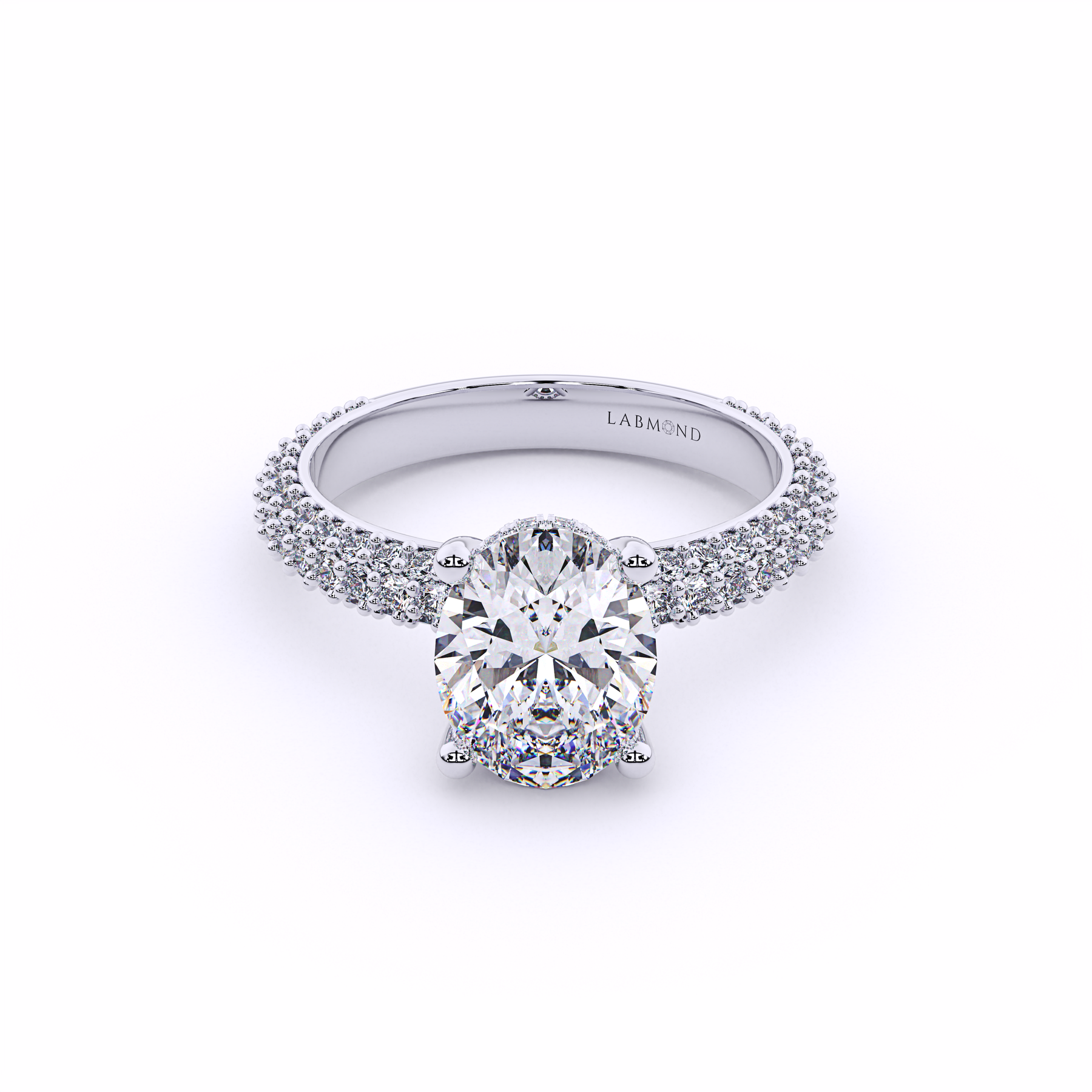 MANGUSTA Oval Solitaire Diamond Engagement Ring