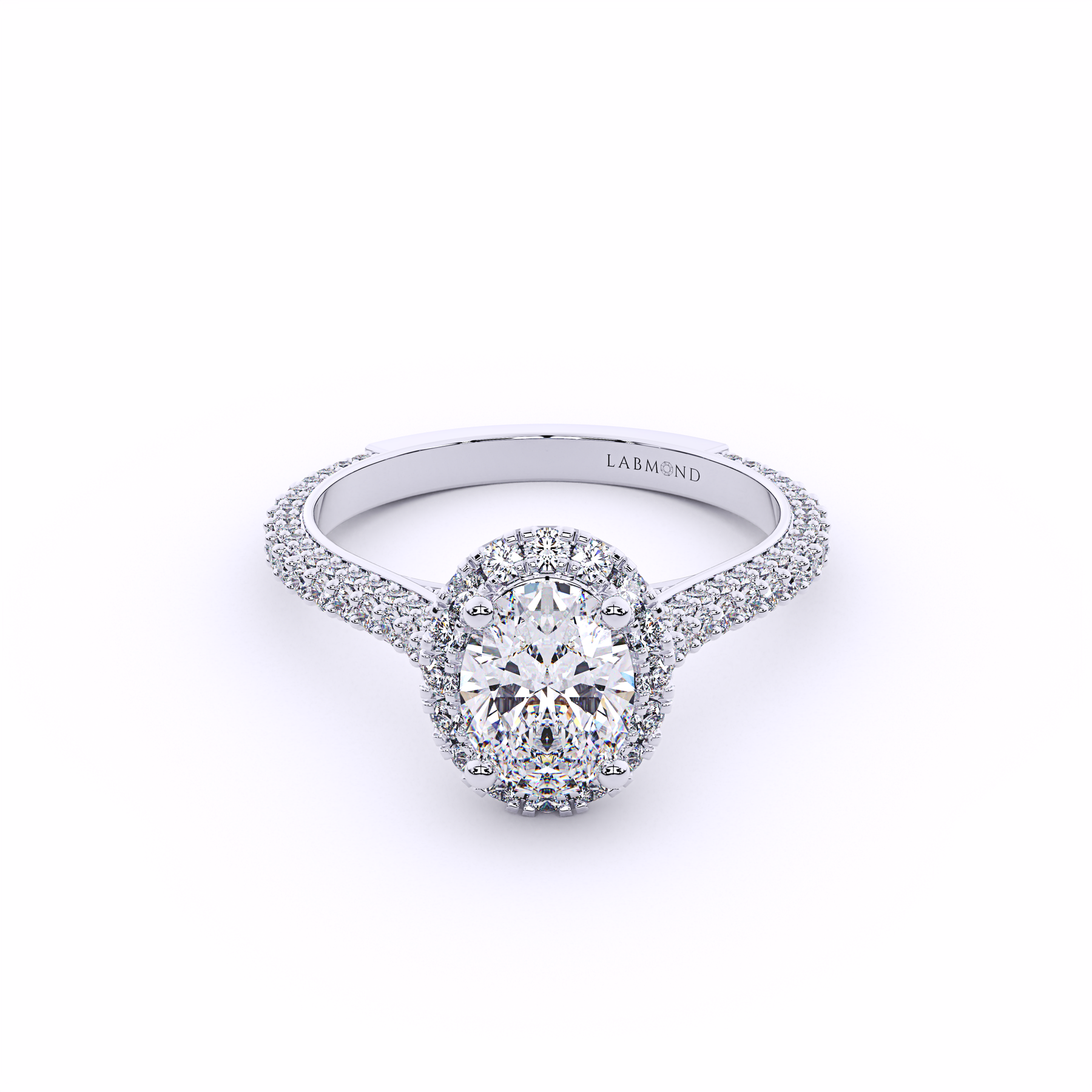 ODYSSEY Oval Halo Engagement Ring