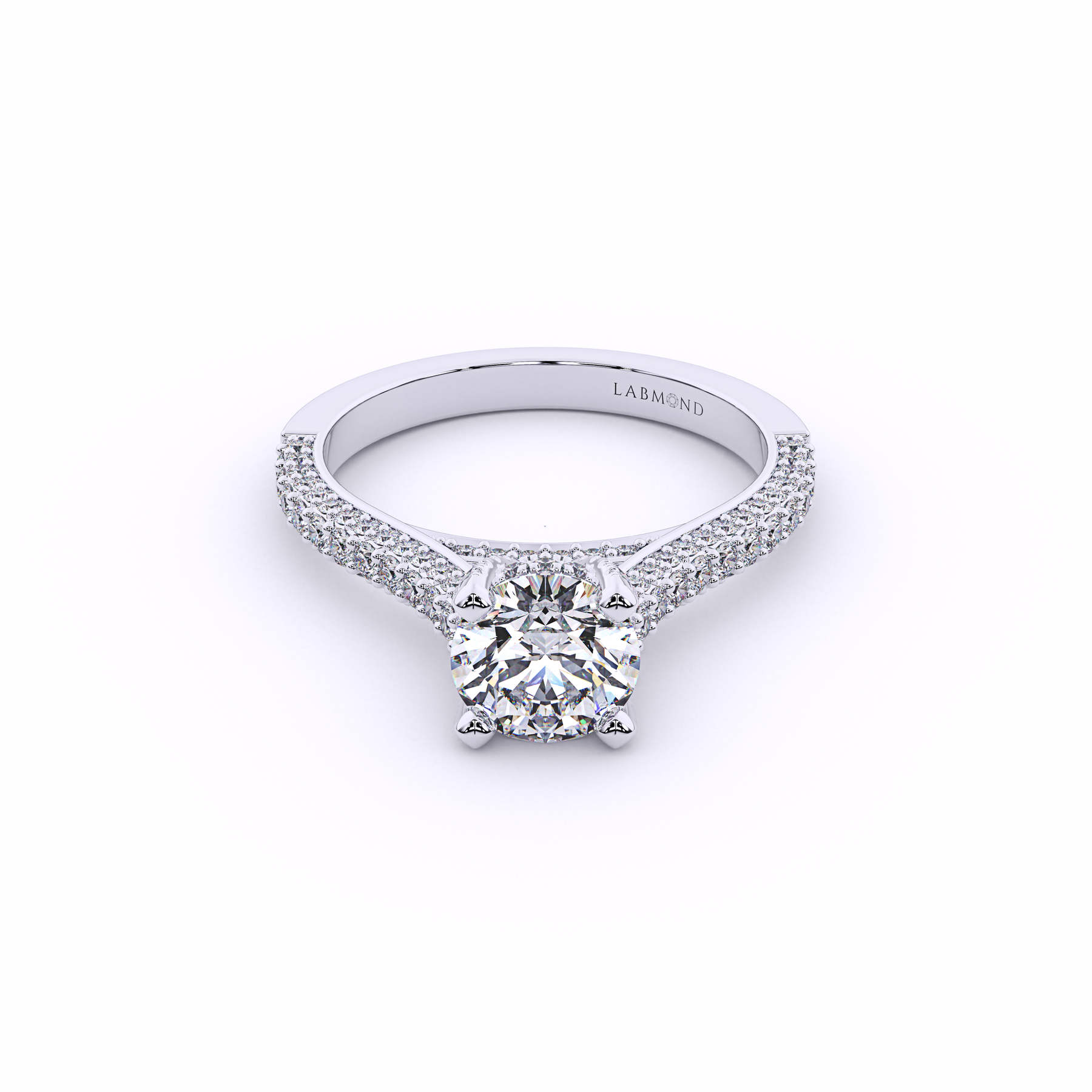 ODYSSEY Round with Under Halo Lab-Grown Diamond Ring