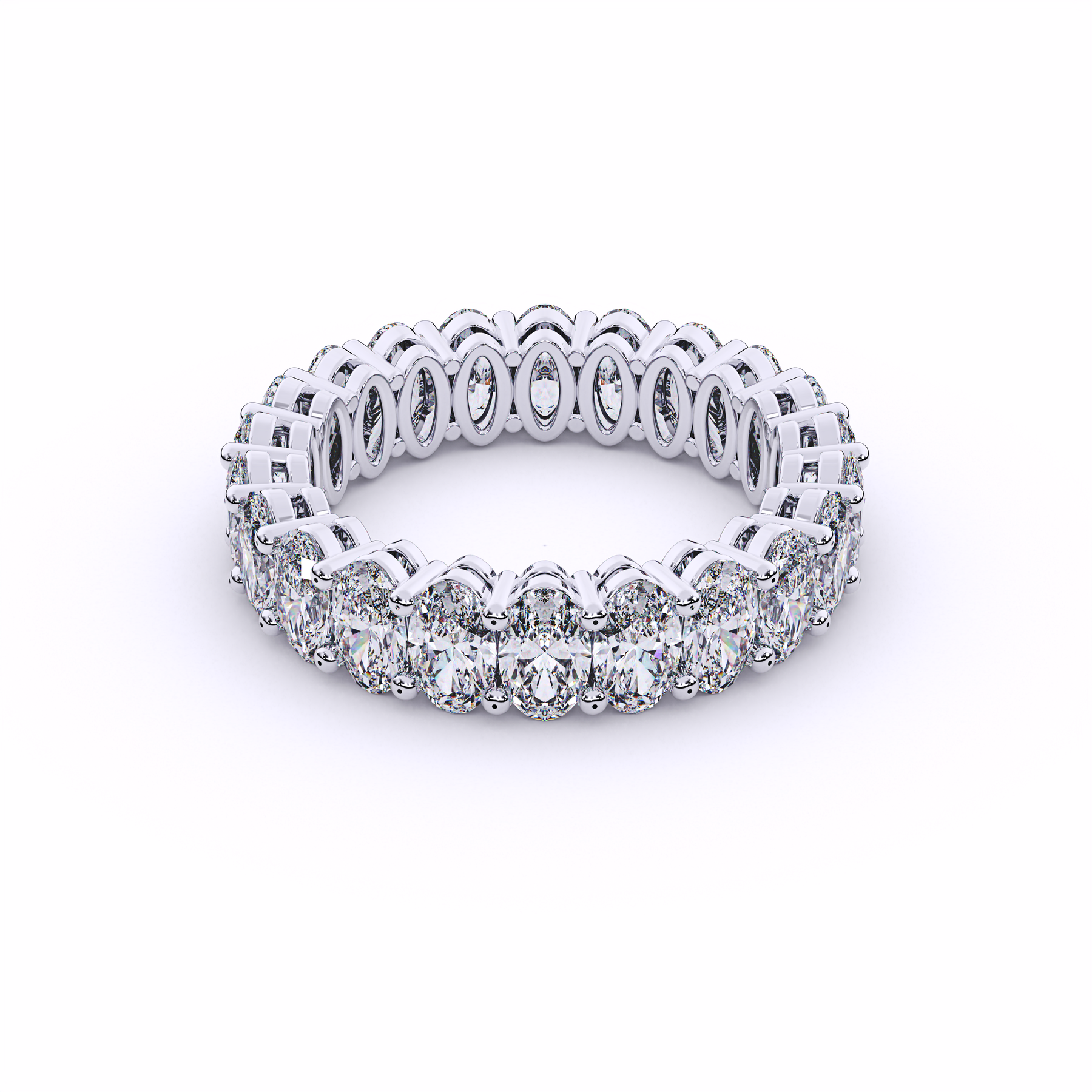 Oval Eternity Wedding Band