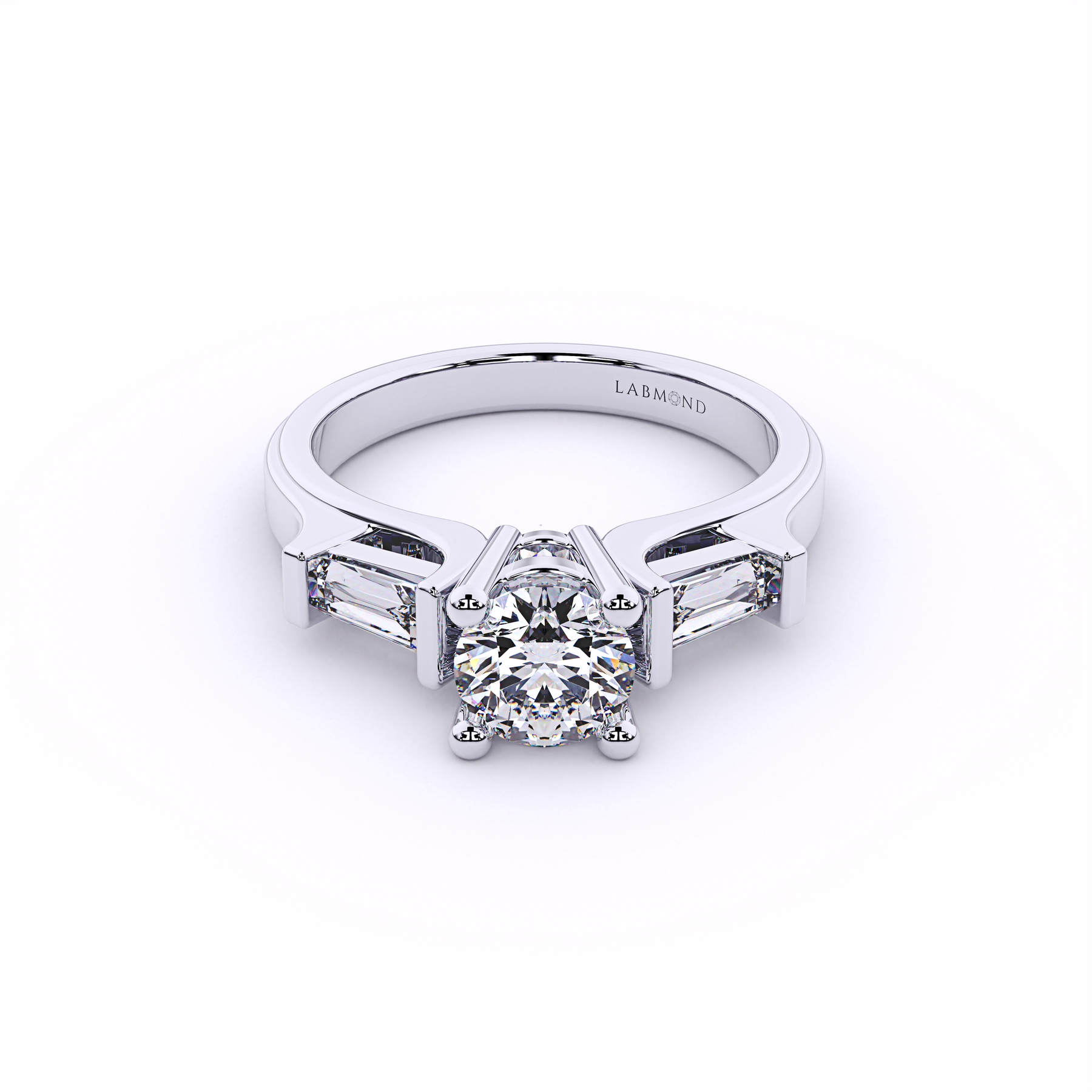 ALLURE Tapered Baguette Curved Engagement Ring