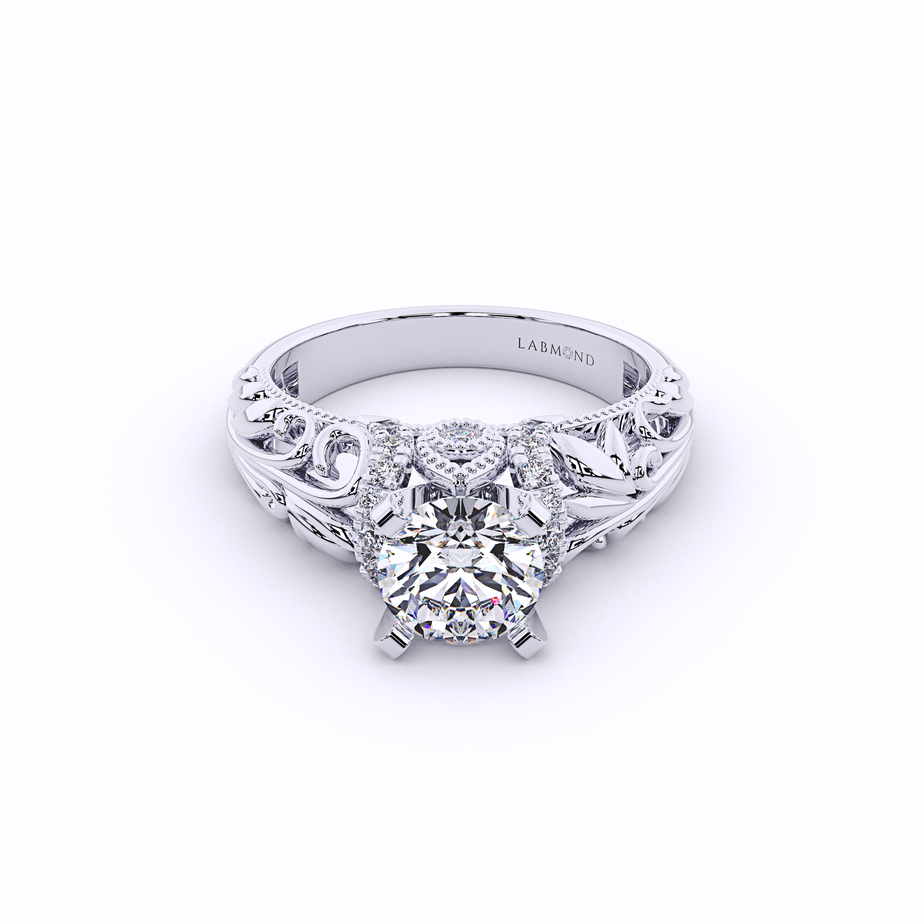 VINTAGE Flora Diamond Engagement Ring