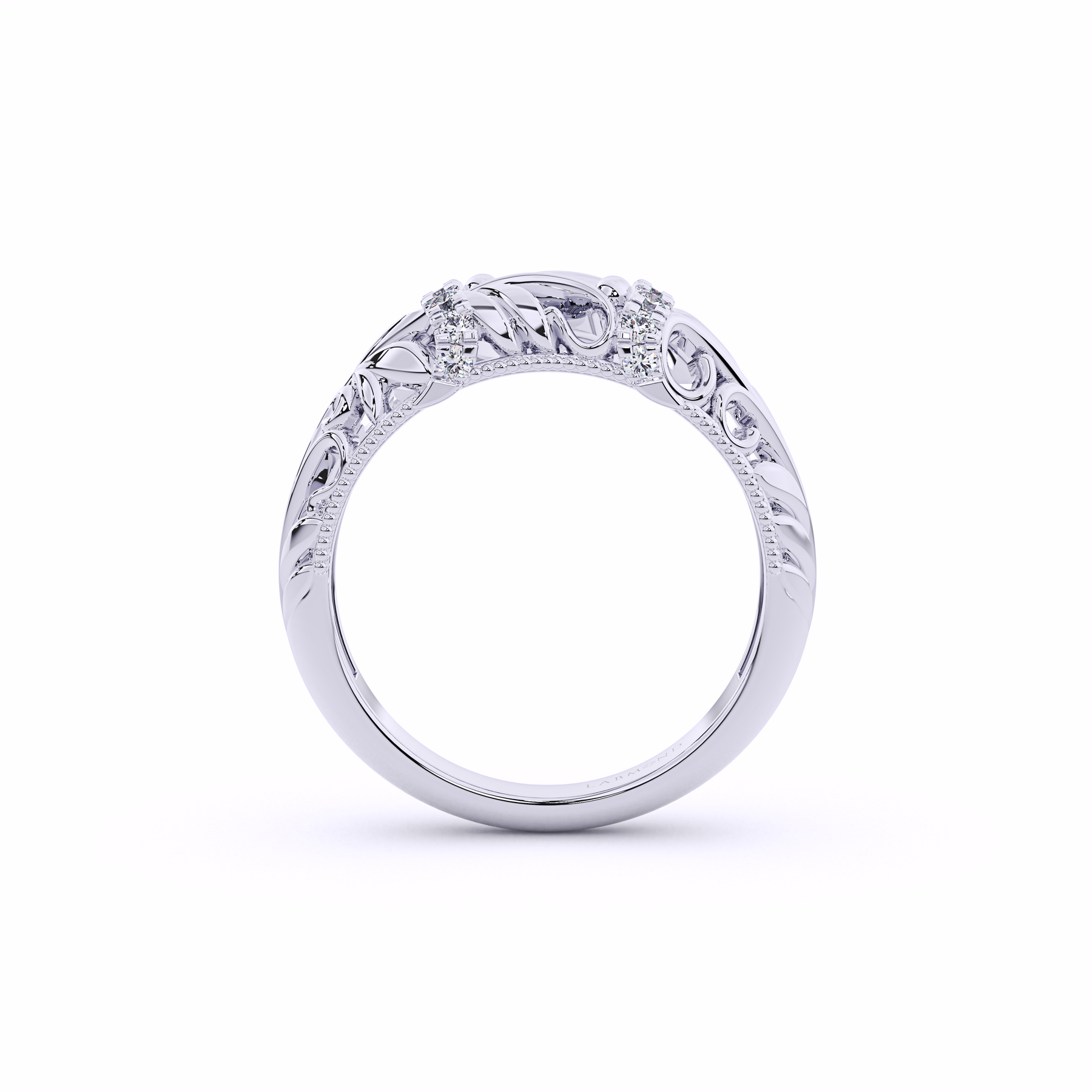 VINTAGE Flora Diamond Matching Band