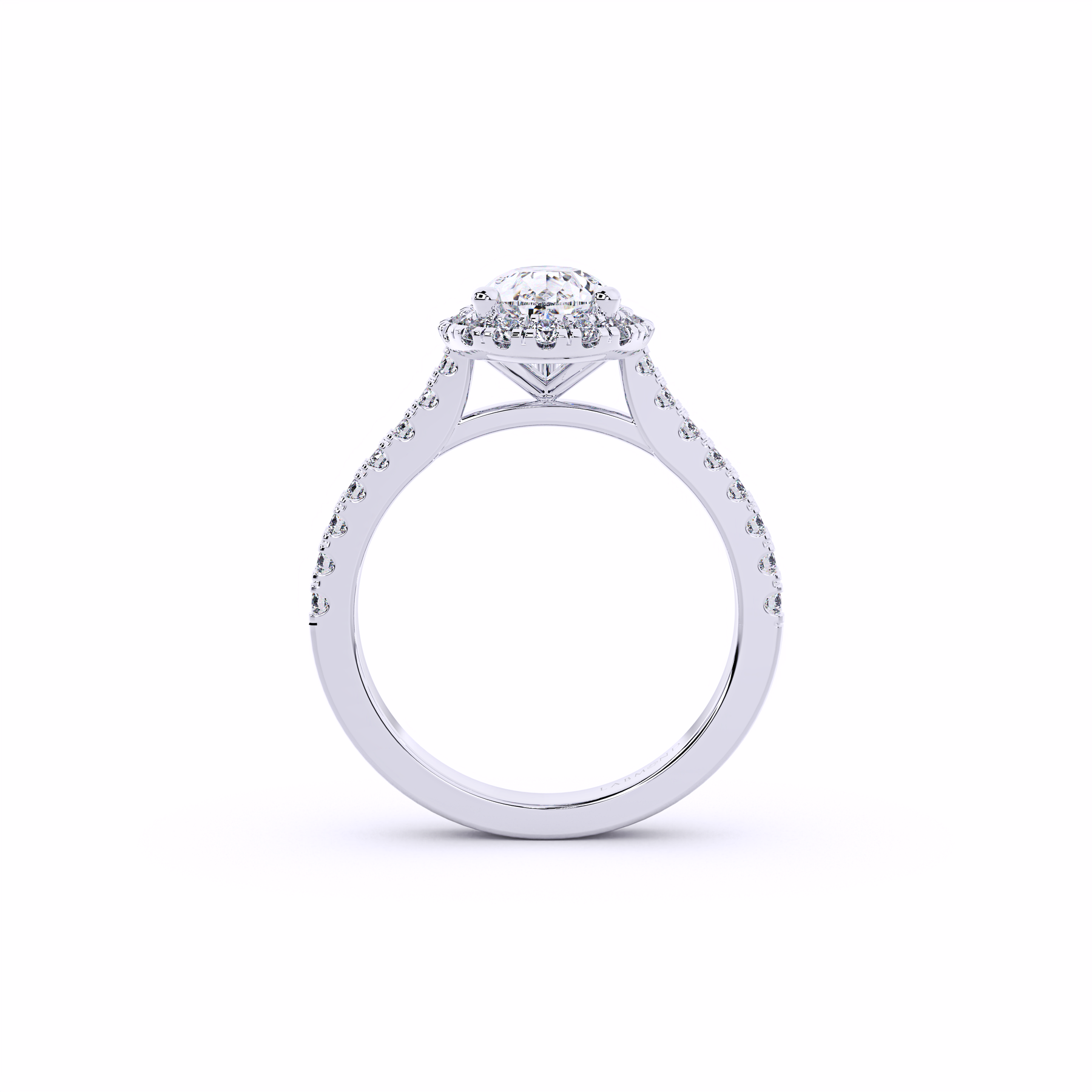 DAWN Pear Shape Halo Engagement Ring