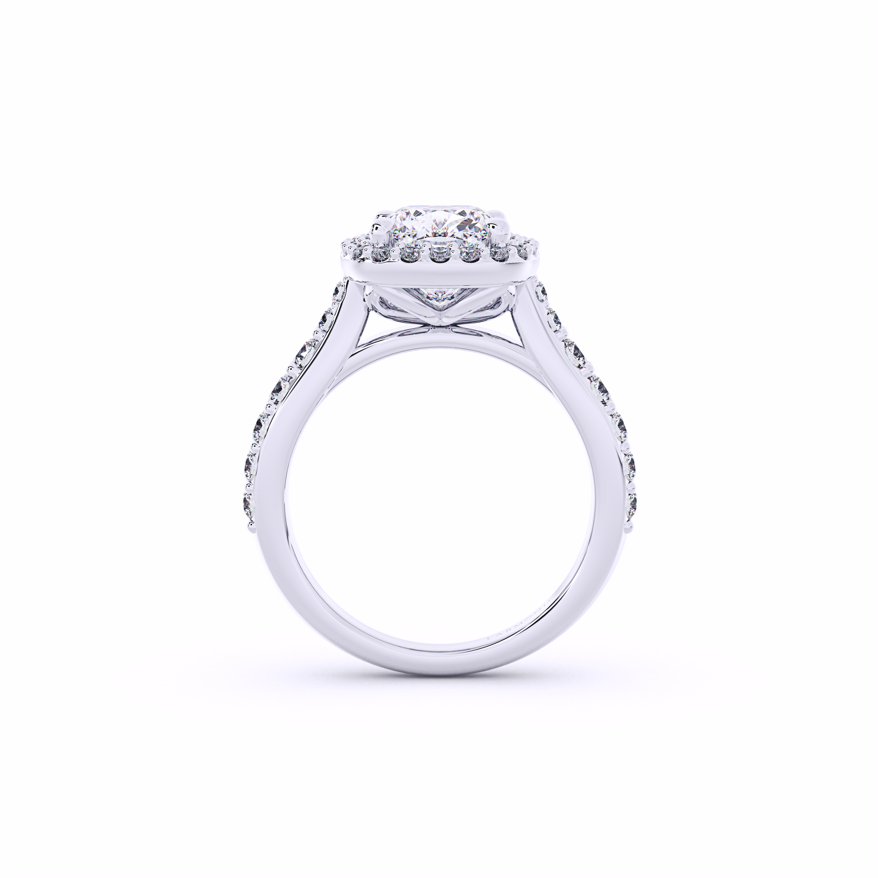 DESTINY Cushion Cut Comfort Halo Engagement Ring