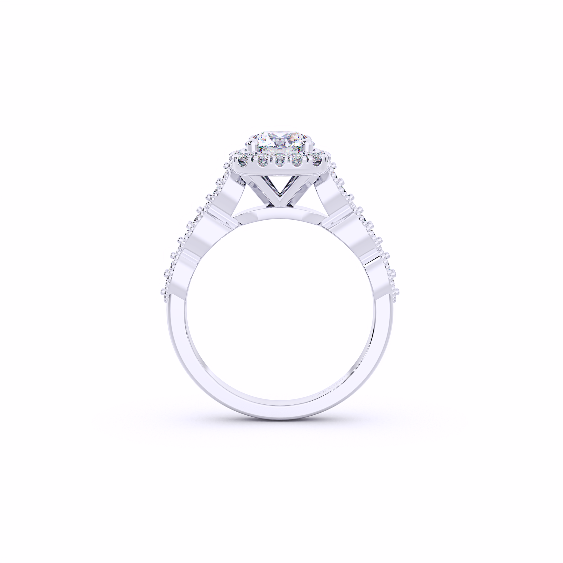 FANTASIA  Marquise Shank Halo Ring