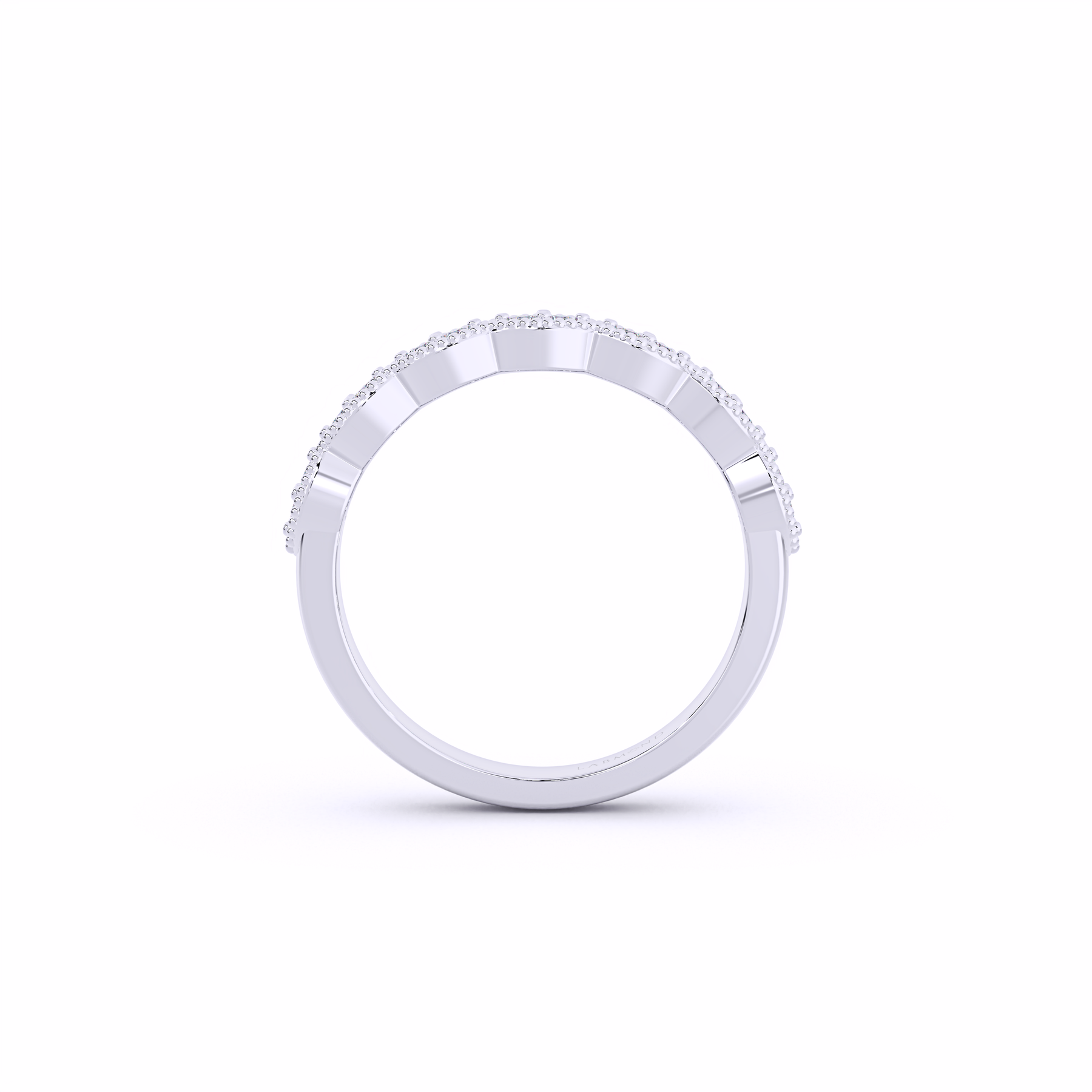 FANTASIA Marquise Shank Half Eternity Wedding Band