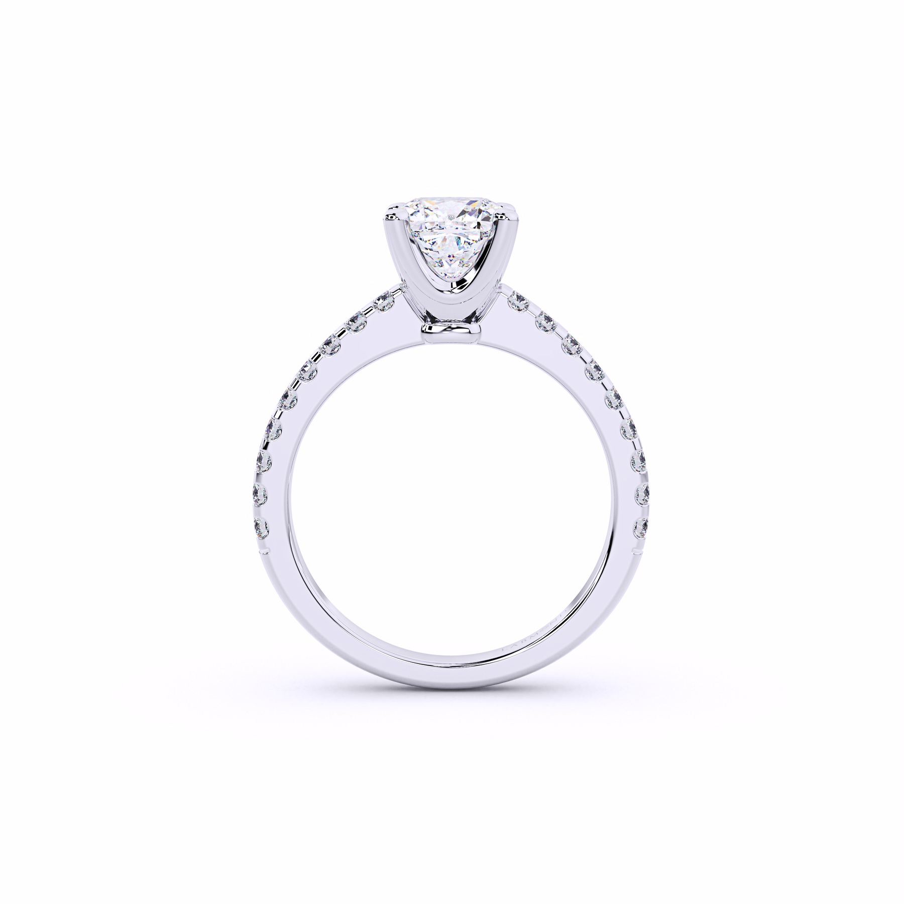 FOREVER YOUNG Cushion Solitaire Diamond Engagement Ring