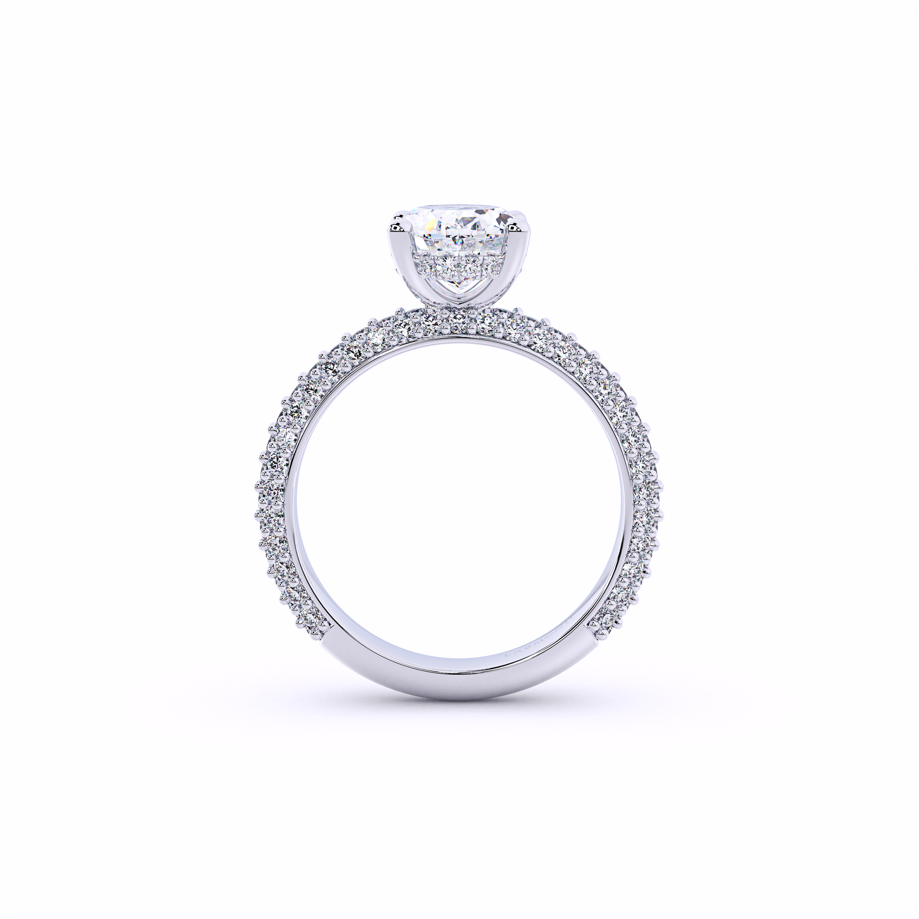 MANGUSTA Oval Solitaire Diamond Engagement Ring