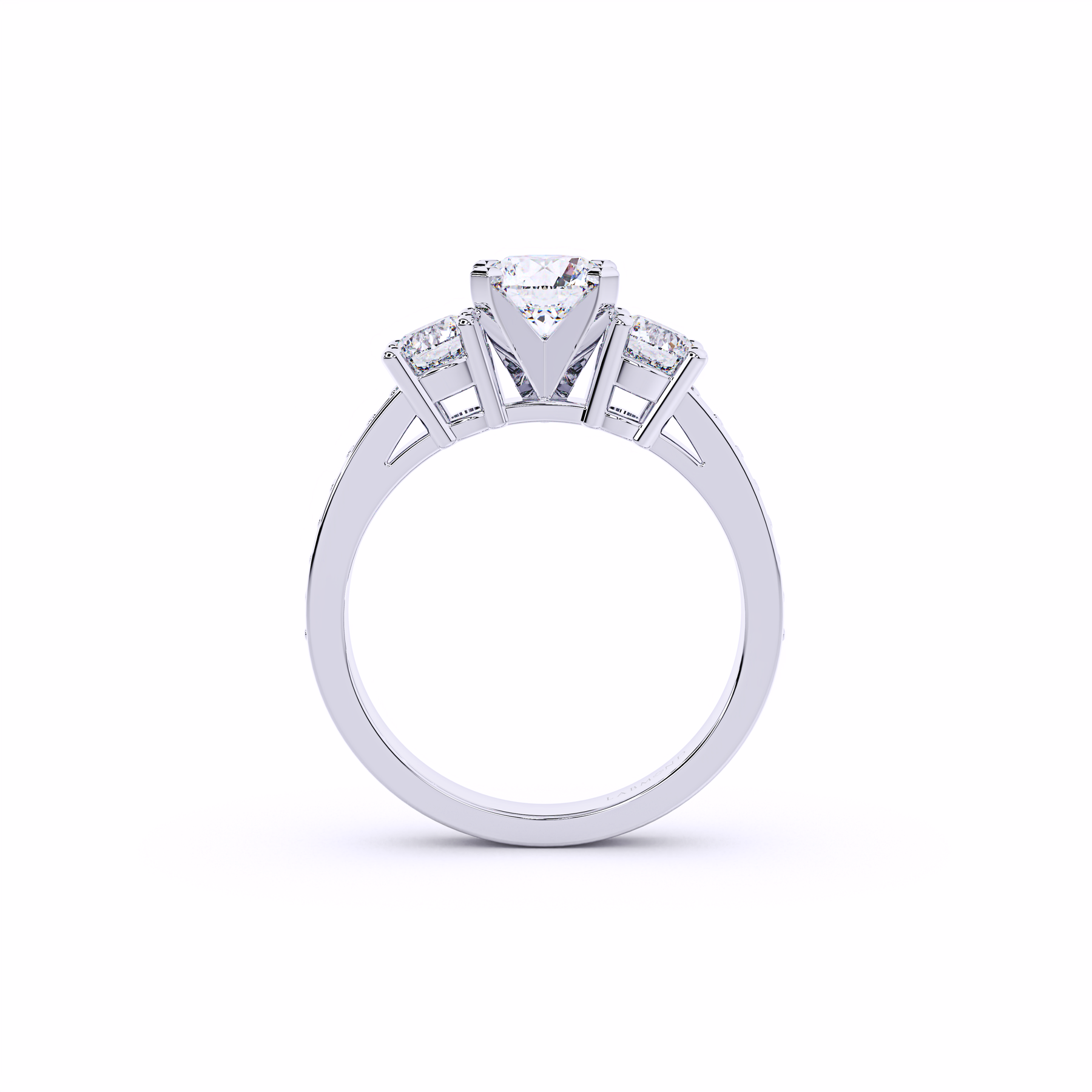 MEGAN Trinity Three Stone Diamond Engagement Ring