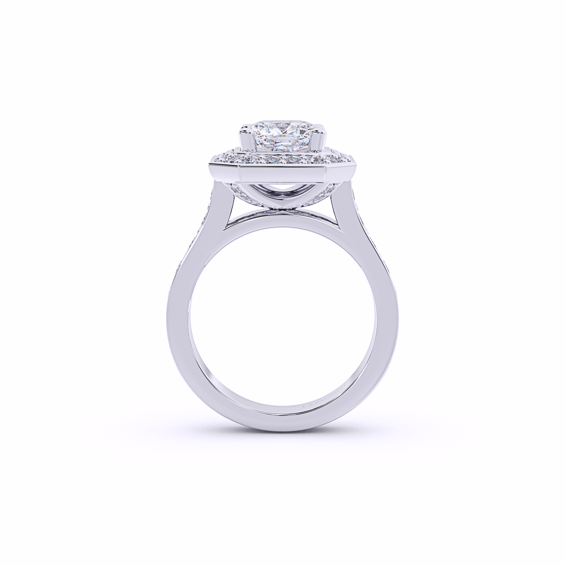 OCTAVE Cushion Comfort Halo Engagement Ring