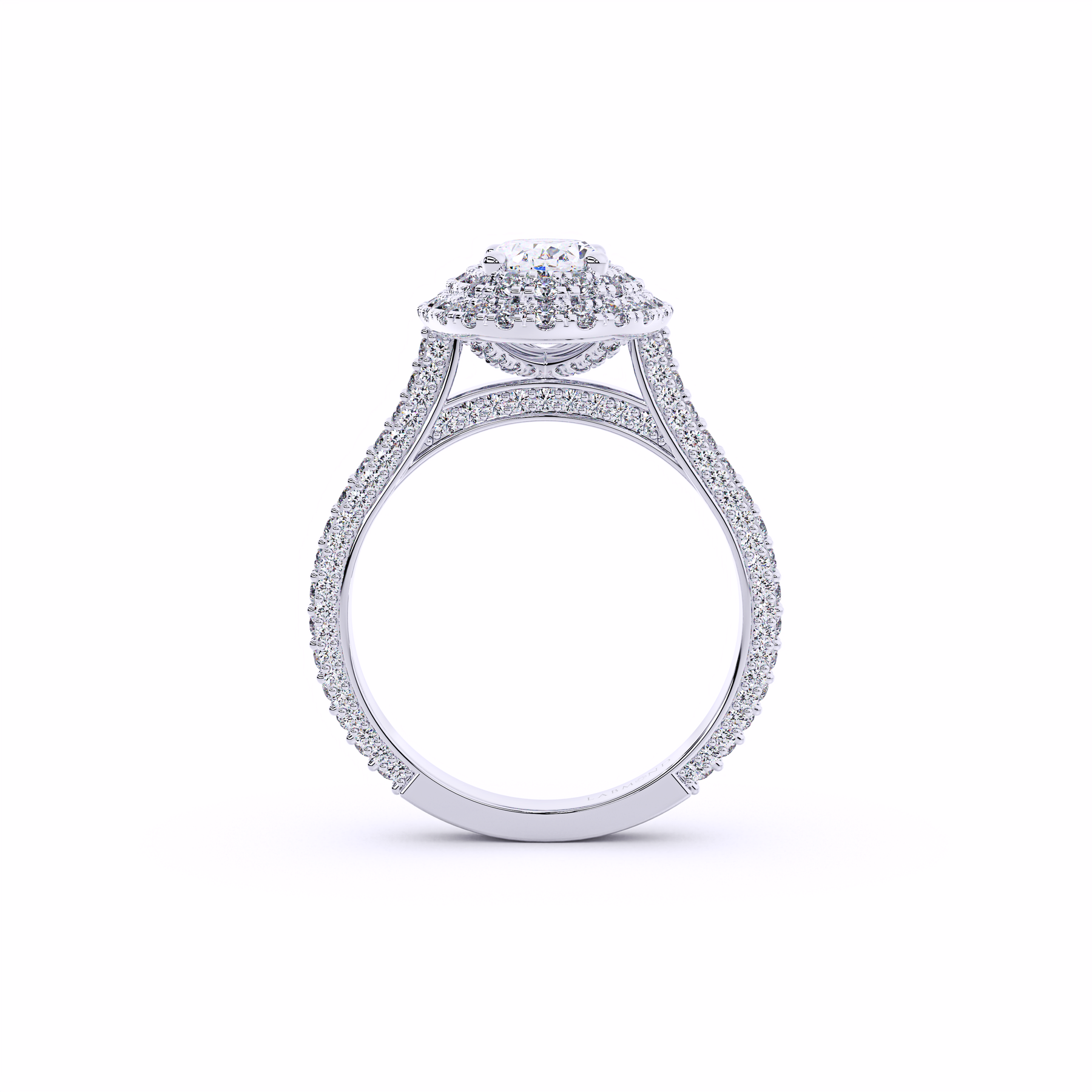 ODYSSEY Oval Double Halo Engagement Ring