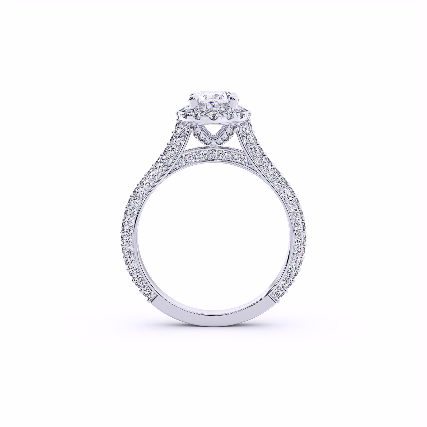 ODYSSEY Oval Halo Engagement Ring