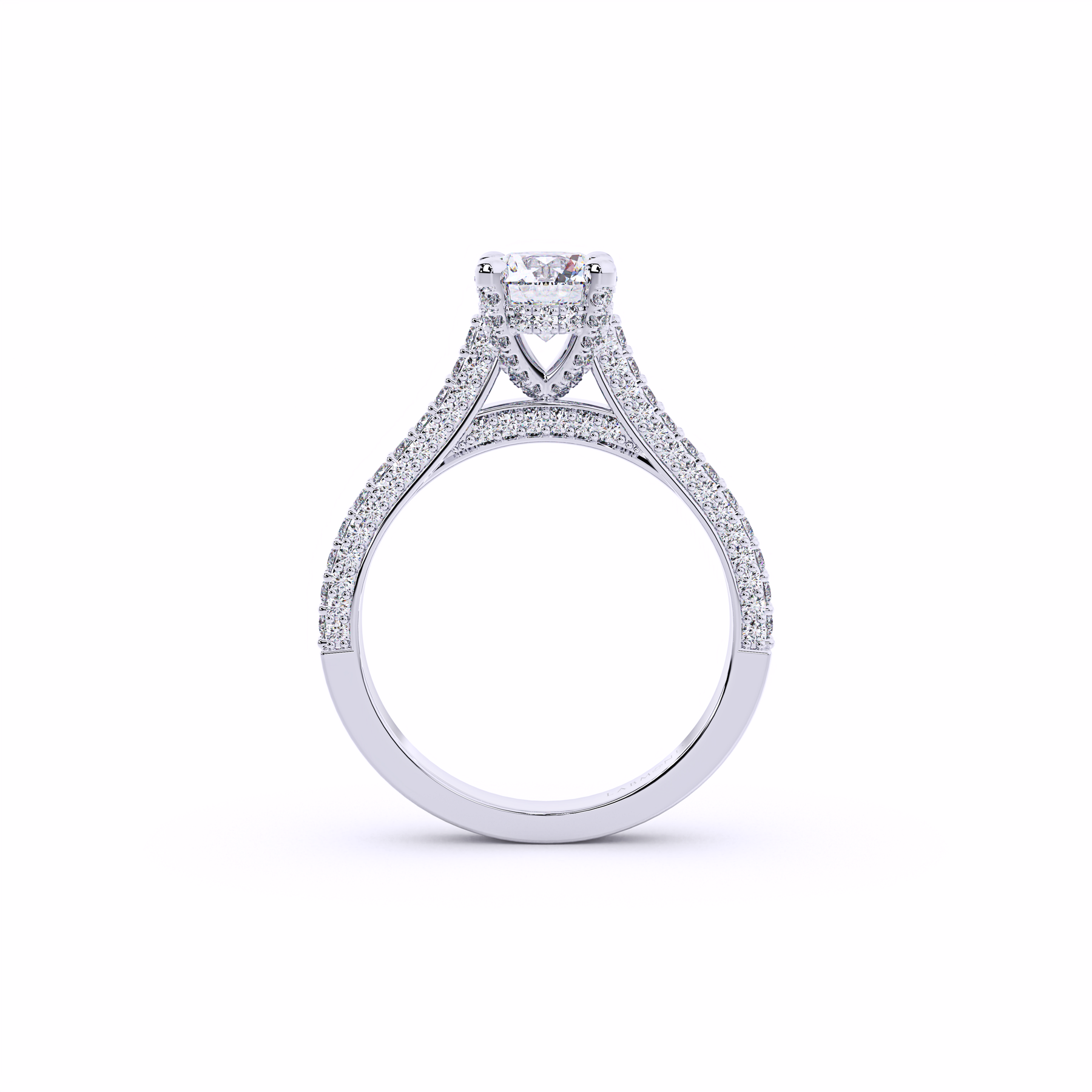 ODYSSEY Round with Under Halo Lab-Grown Diamond Ring
