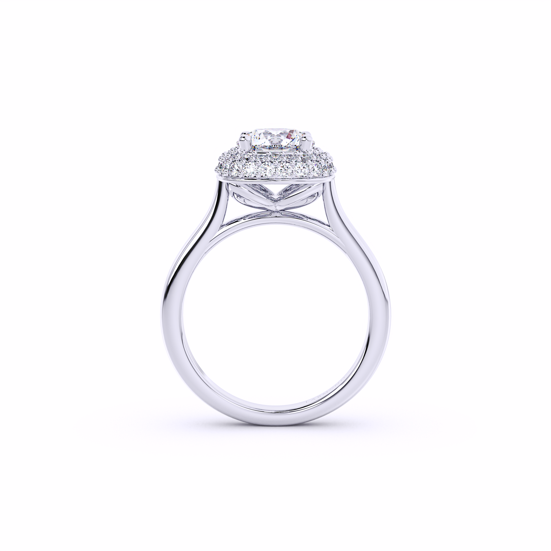 DIVERSION Round Double Halo Engagement Ring