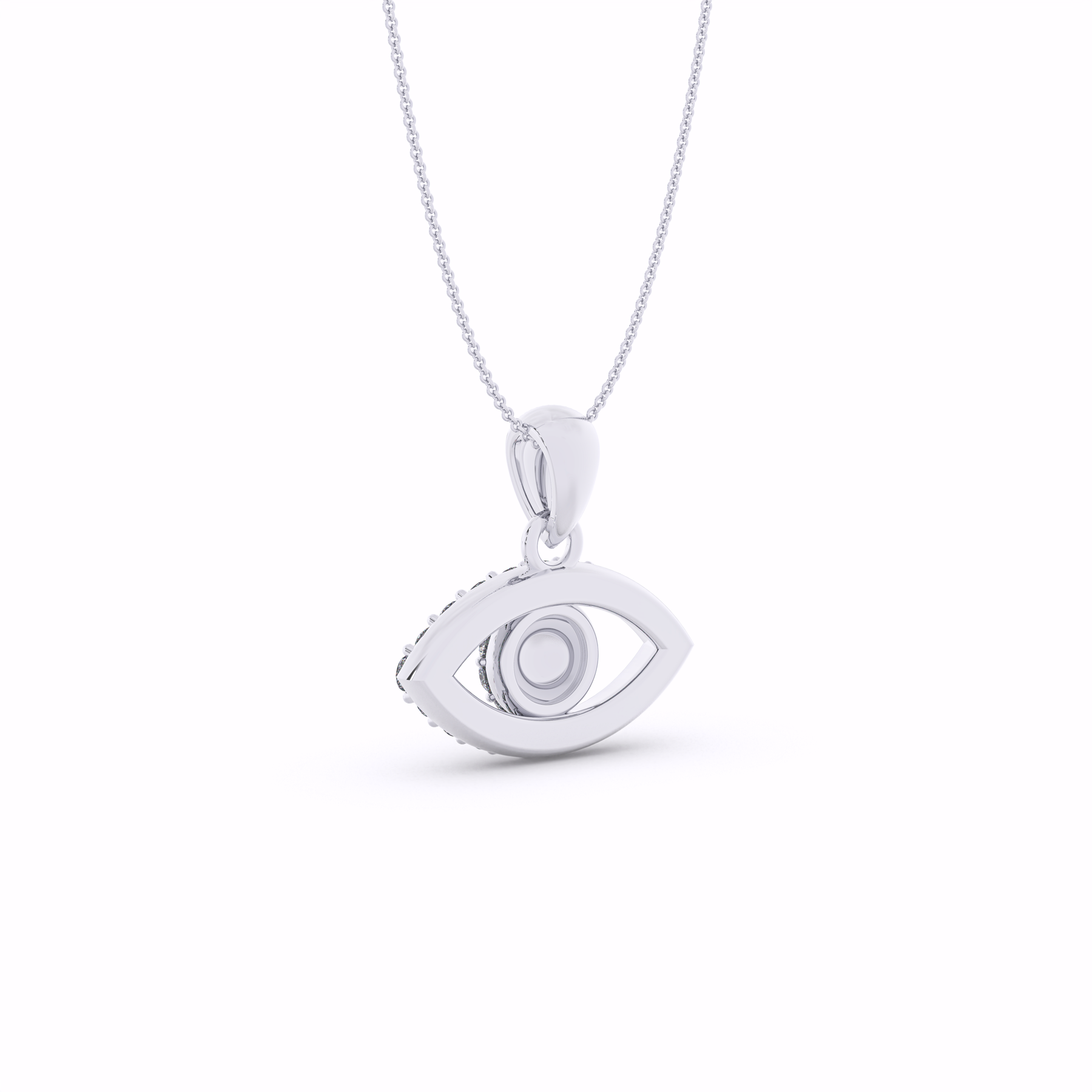 Sparkling Diamond Eye Pendant