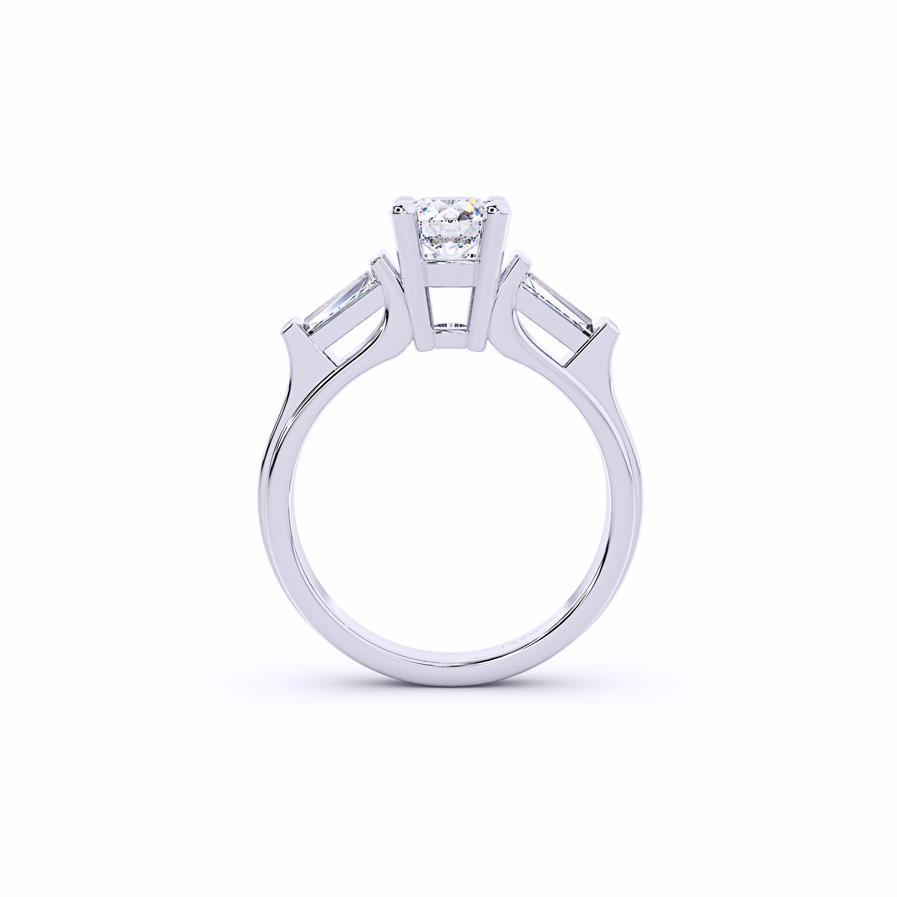ALLURE Tapered Baguette Curved Engagement Ring
