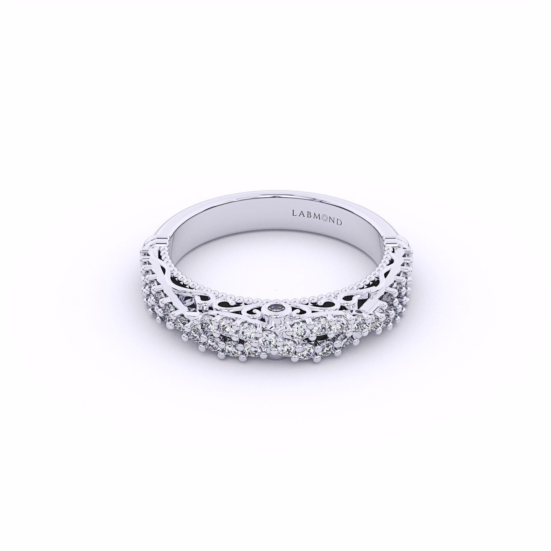 VALENCIA Vintage-Inspired Diamond Matching Band